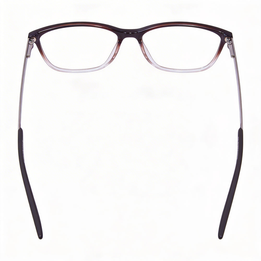 Nike 7284 Women's Full Rim Cat Eye Plastic Optical Frames Brown Basalt Clear Fade 54-16-145