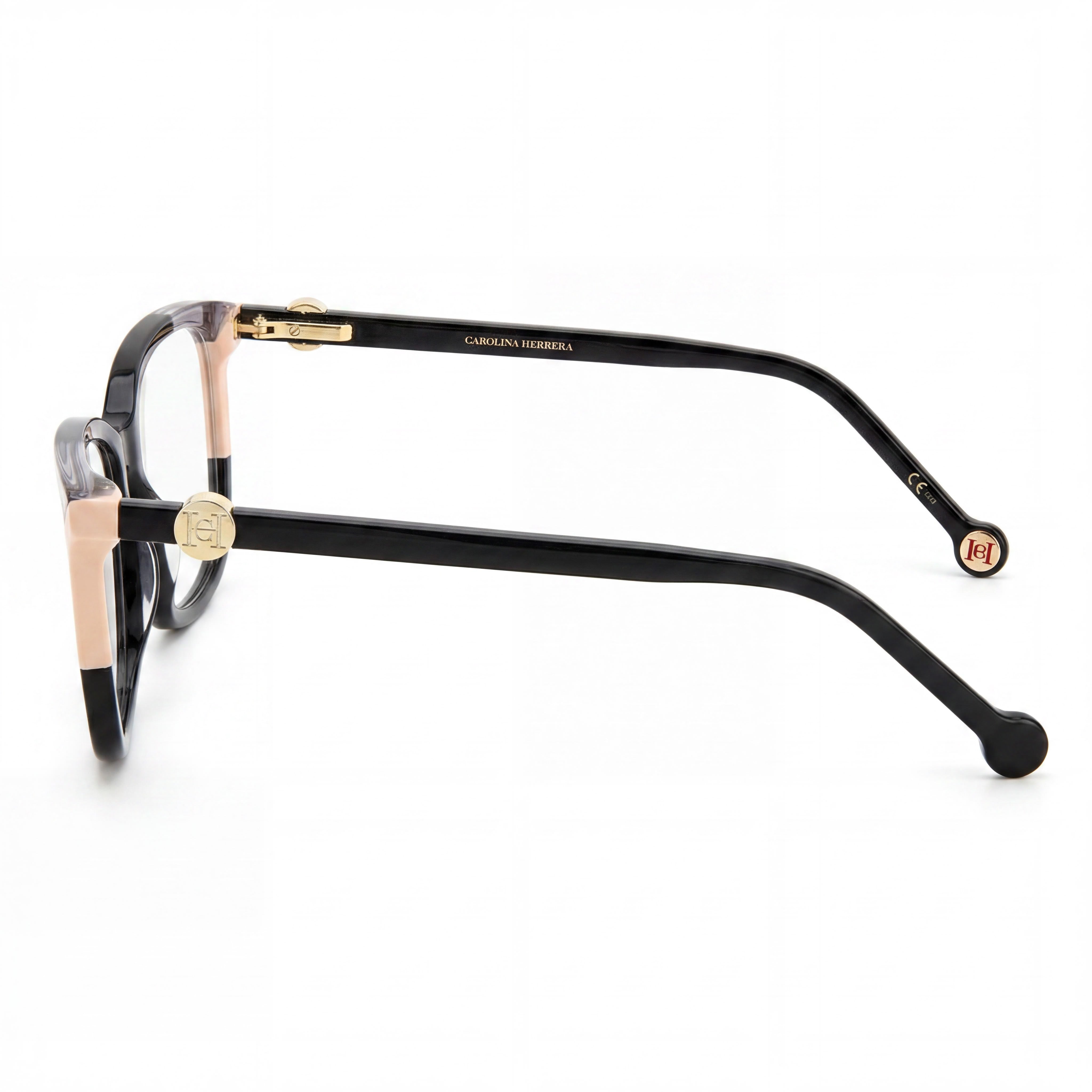 Gafas de sol Carolina Herrera CH 0055 para mujer, montura de acetato, lentes de policarbonato polarizadas en negro nude con estuche de 54 mm, Photo 3