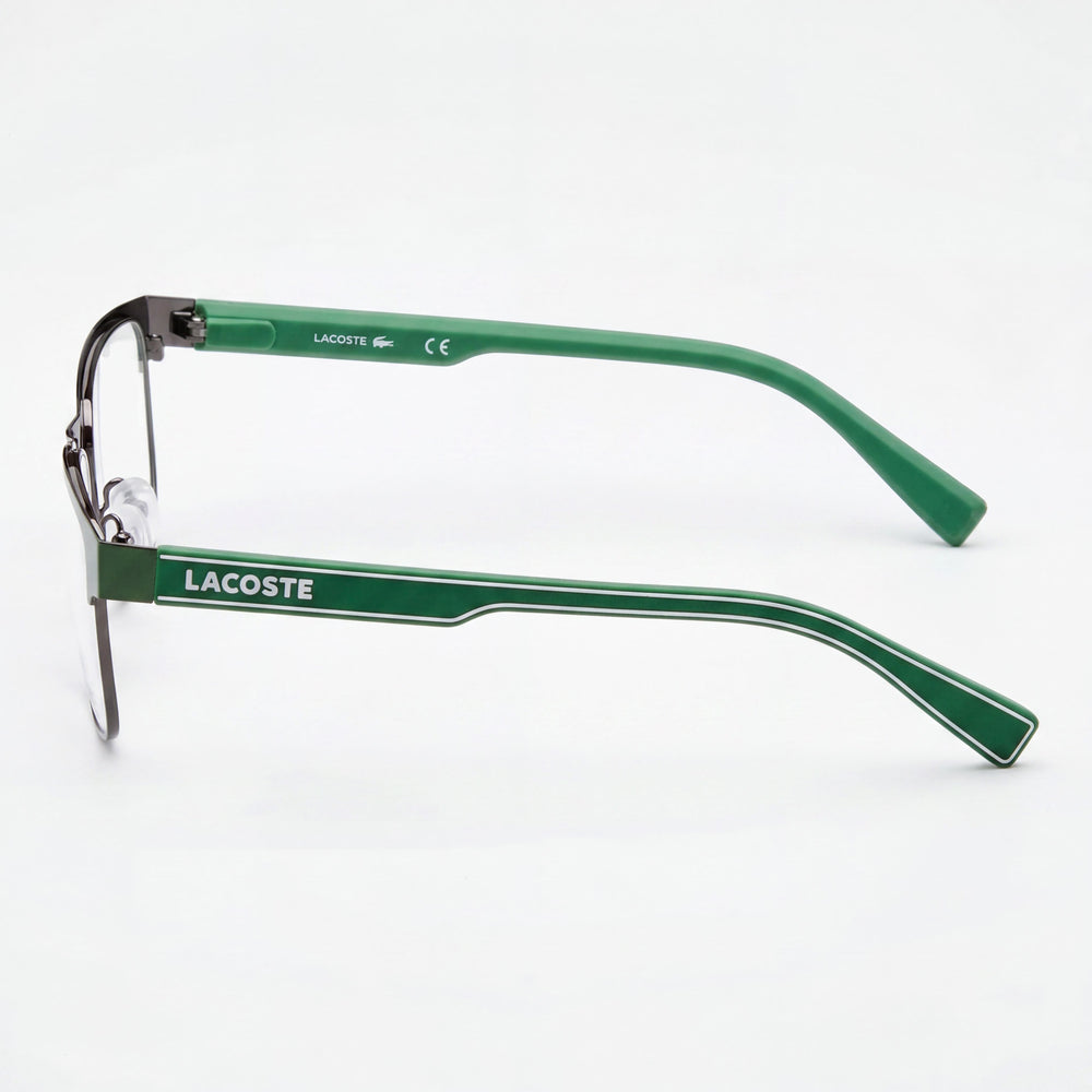 Gafas de sol Lacoste L3111 unisex casuales/formales con montura de acetato verde y lentes de policarbonato verde de 49 mm