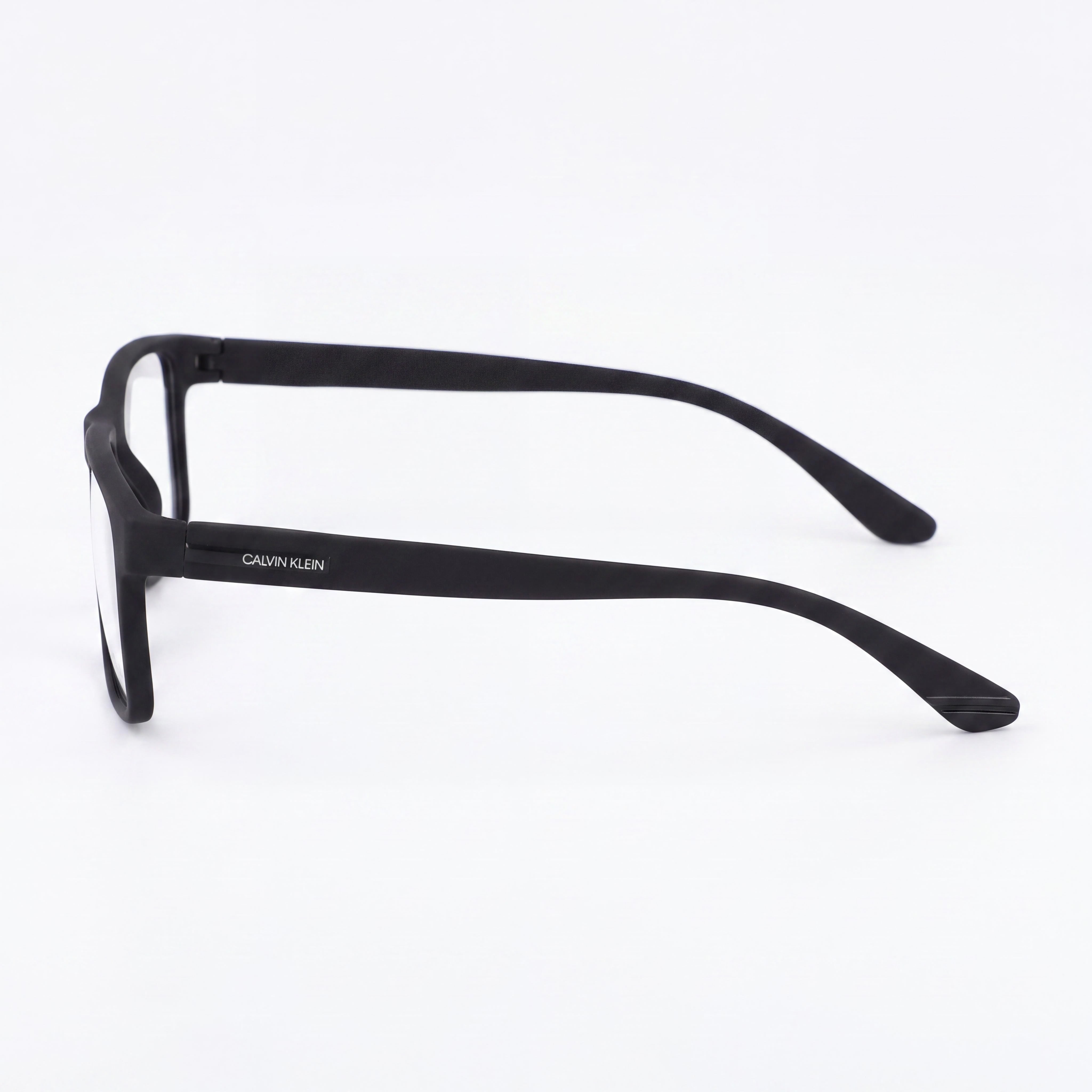 Calvin Klein CK19569 Gafas ópticas de acetato rectangulares de montura completa clásicas para hombre Negro mate 55 mm, Photo 2