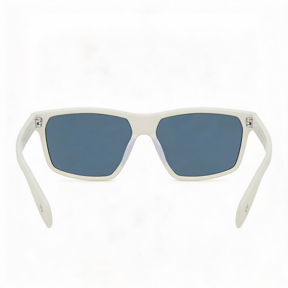 Gafas de sol modernas rag & bone para mujer con montura de acetato blanco mate y lentes no polarizadas de 58 mm