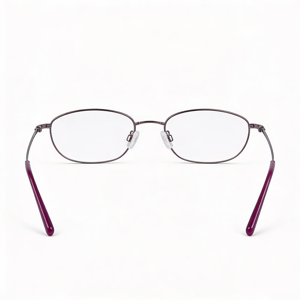 Flexon Modern Unisex Cat-Eye Optical Eyeglasses, Flexible Flexon Frame Material, Plum Color, 52-19-145
