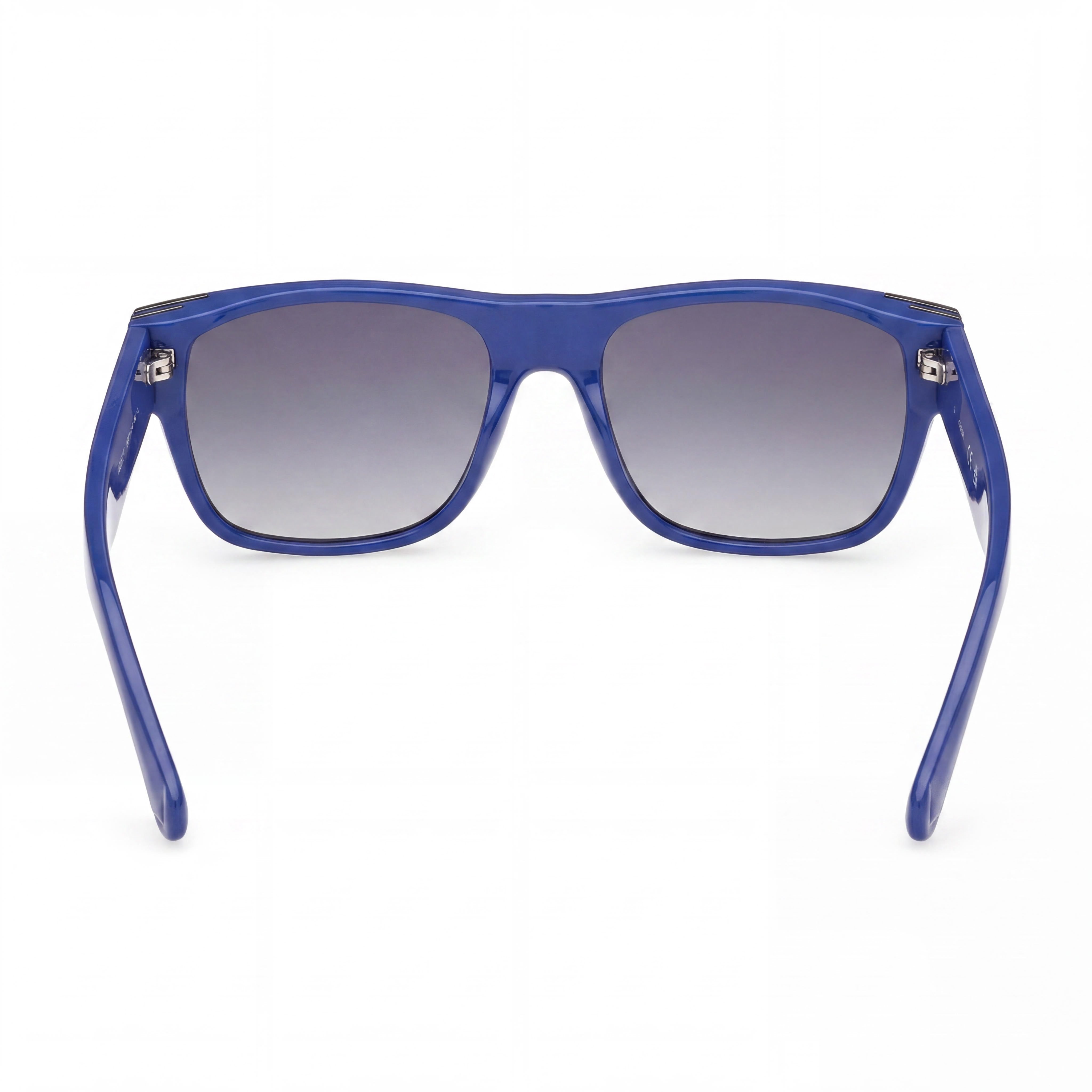 GUESS Casual Men's Plastic Frame Non-Polarized UV 400 Sunglasses, Azul Brillante, Gradient Smoke Lenses 58mm, Photo 4