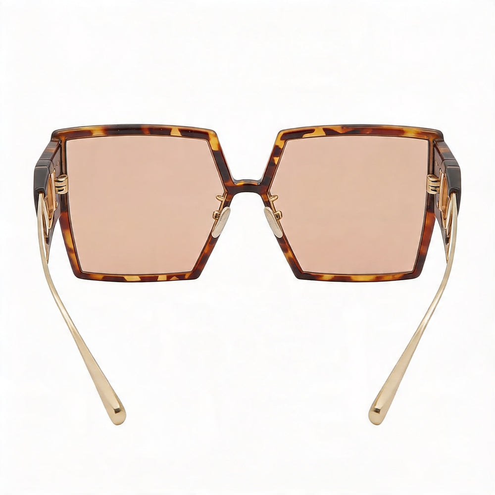 Dior 30Montaigne SU Unisex Brown Clear Acetate Purple Lens 58mm 100% UV Protection Sunglasses