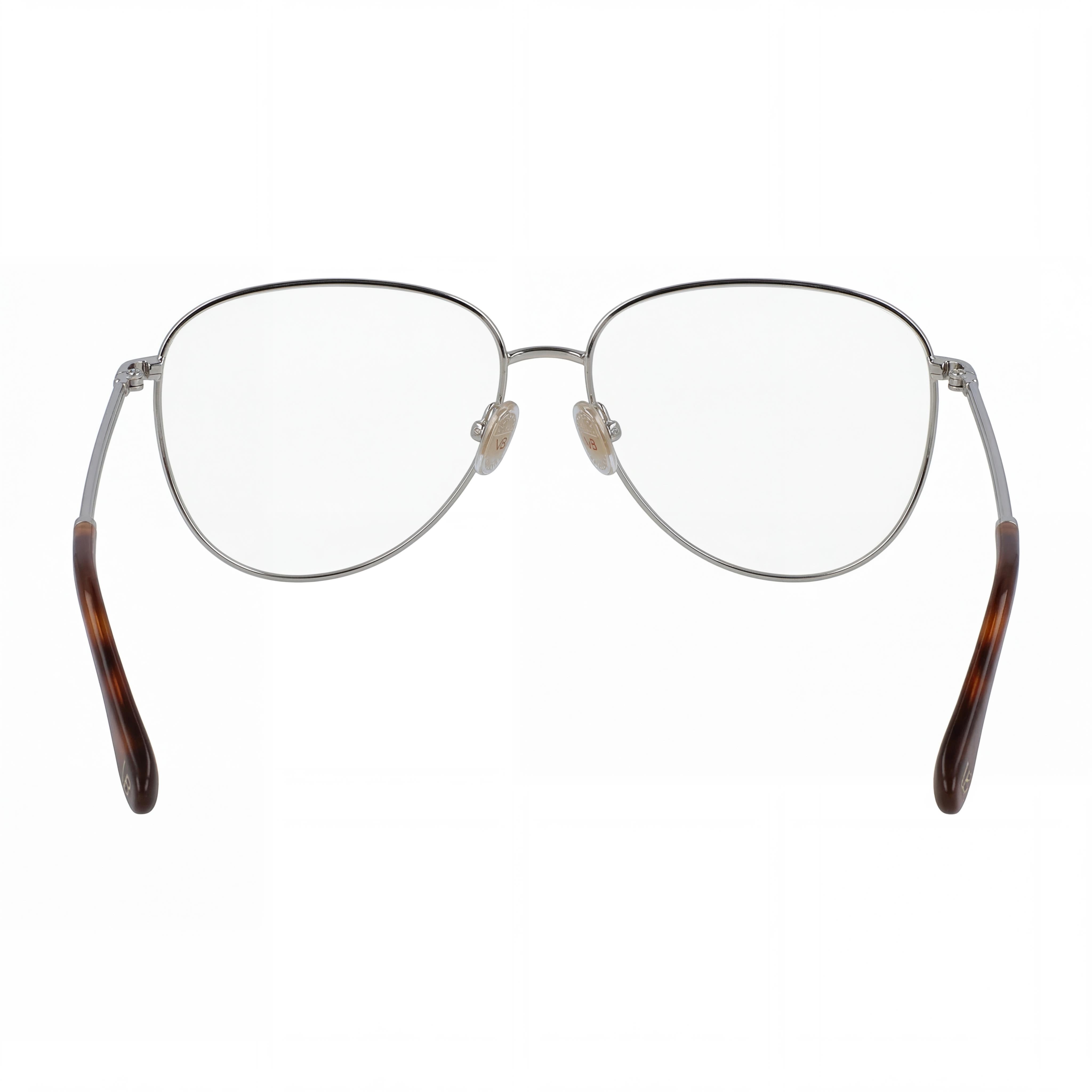 Gafas de sol unisex modernas Victoria Beckham VB2116 con montura de acetato plateado y lentes plateadas, tamaño 57 mm, Photo 3
