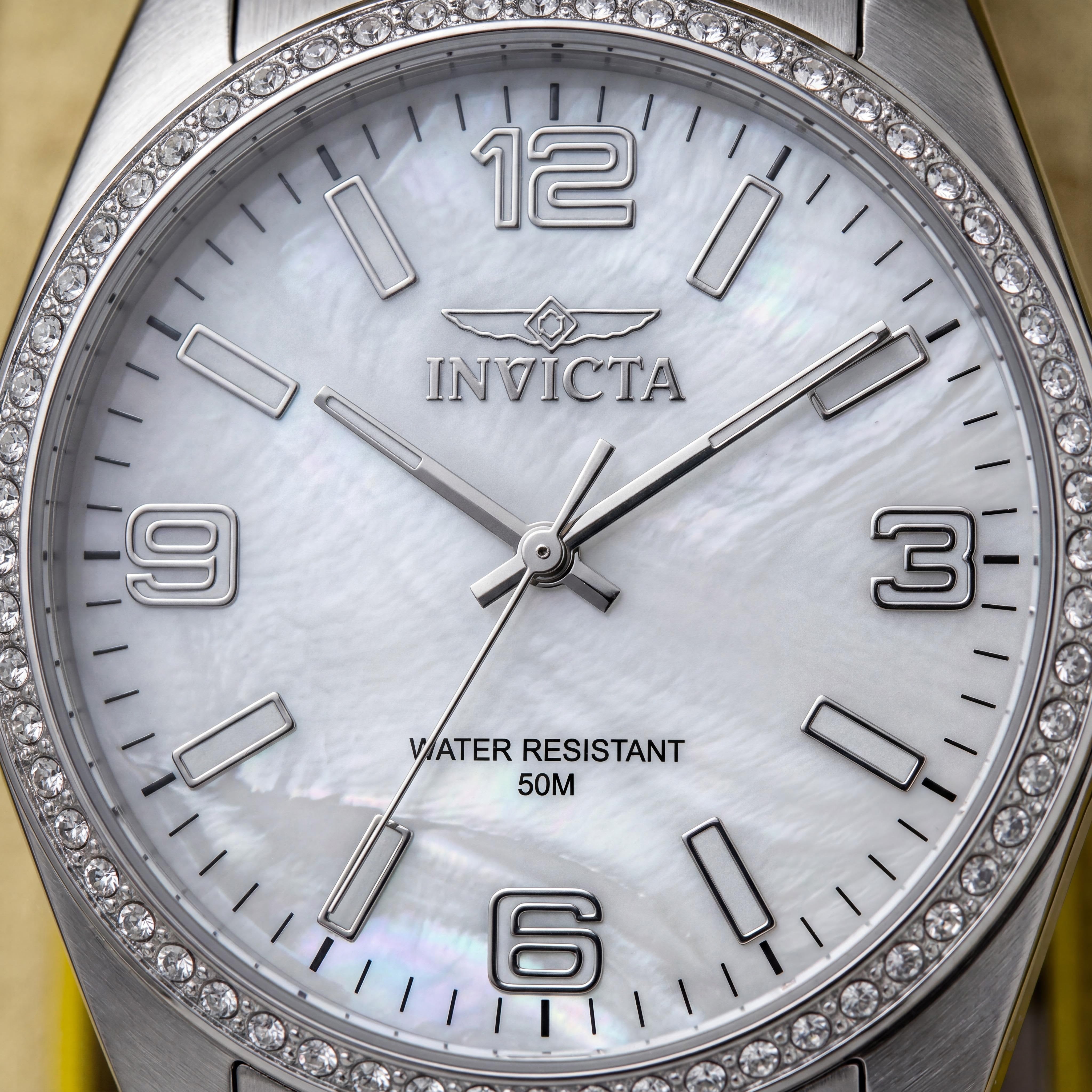 Invicta Specialty 50133 Unisex Silver Stainless Steel Bracelet Quartz Watch, Mother Of Pearl Dial, 38mm, Photo 2