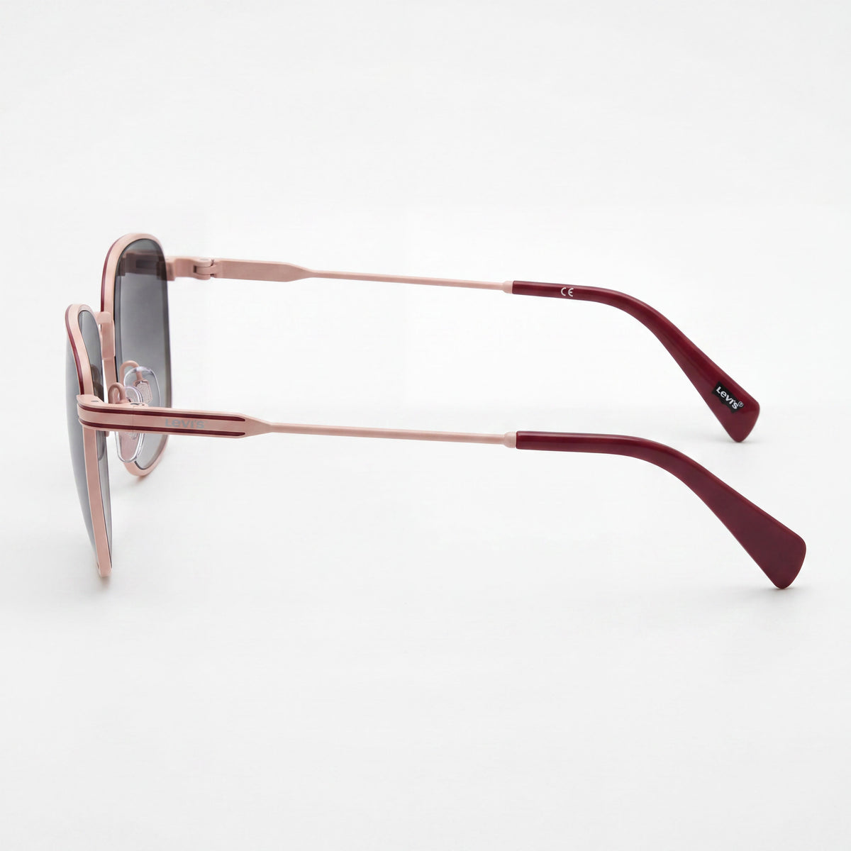 Levi’s LV 1016/S Burgundy Pink Rectangle Sunglasses Unisex, 52mm, Photo 3