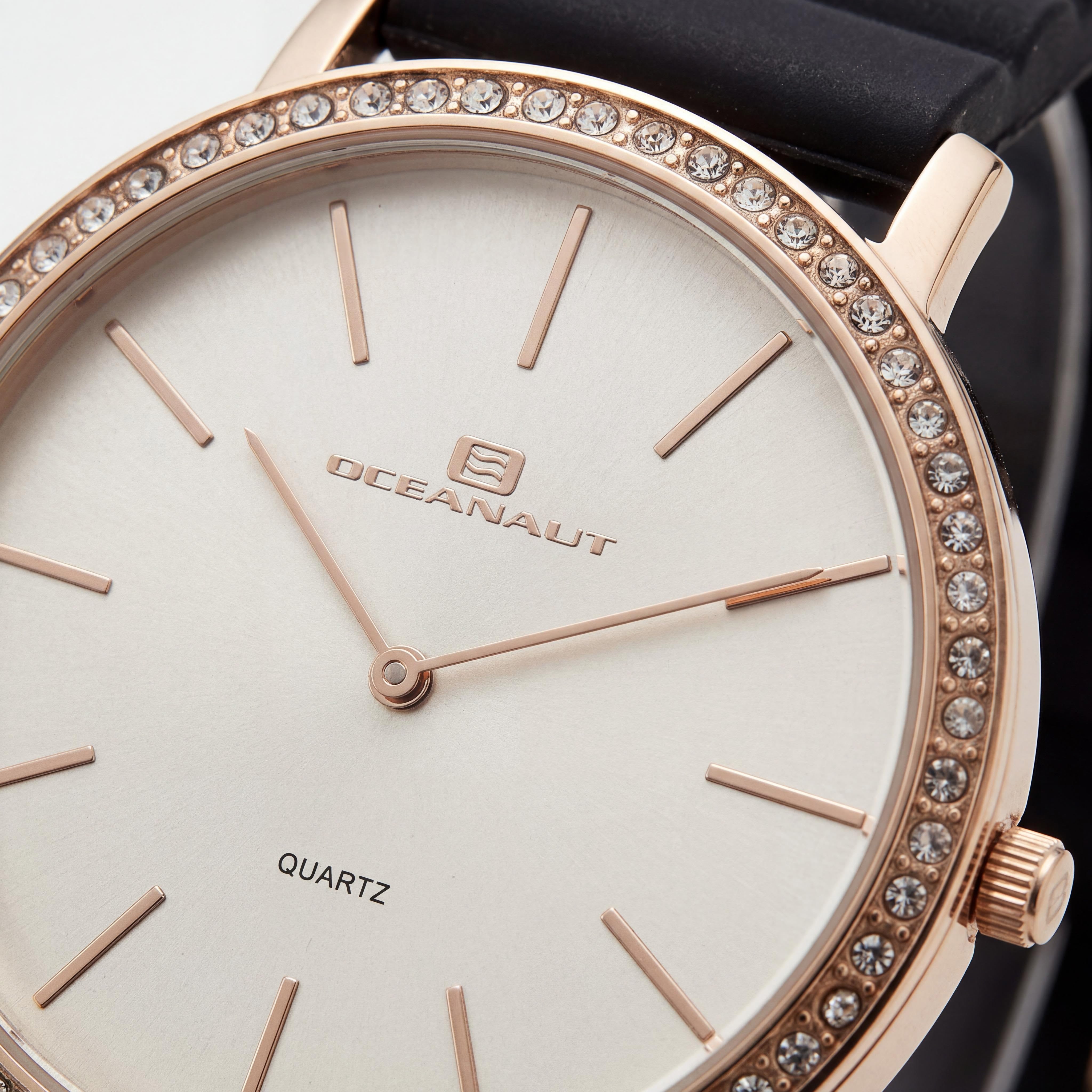Oceanaut, correa para mujer, reloj de cuarzo con bisel de cristal, caja y esfera blancas, resistente al agua hasta 30 m, Photo 2