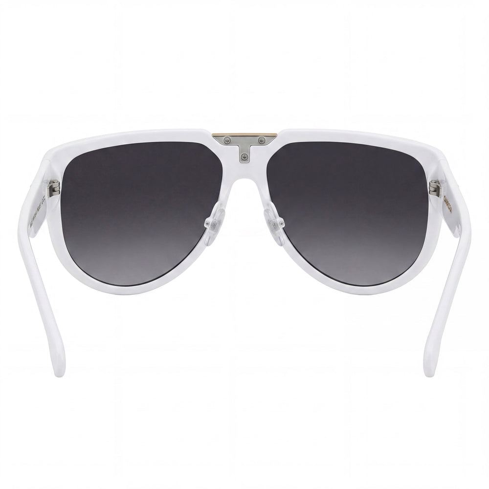 Gafas de sol Carrera Contemporary Unisex con montura inyectada en blanco y gris degradado, lentes con gradiente y protección UV de 62 mm