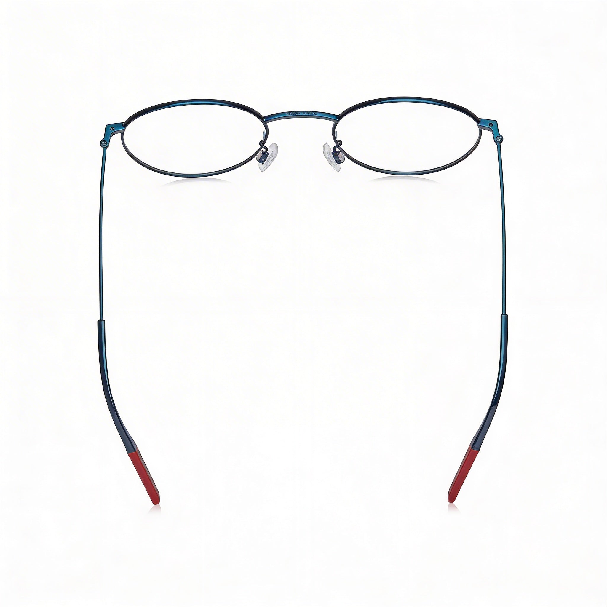 Gafas unisex modernas Tommy Hilfiger con montura de acero aleado y lentes de policarbonato azul mate, lente de 50 mm, Photo 4