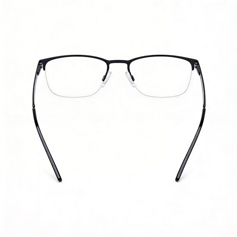 Hugo Boss Hg 1019 Unisex Matt Black Metal Frame Polycarbonate Lens Optical Eyeglasses Size 53-20-145mm