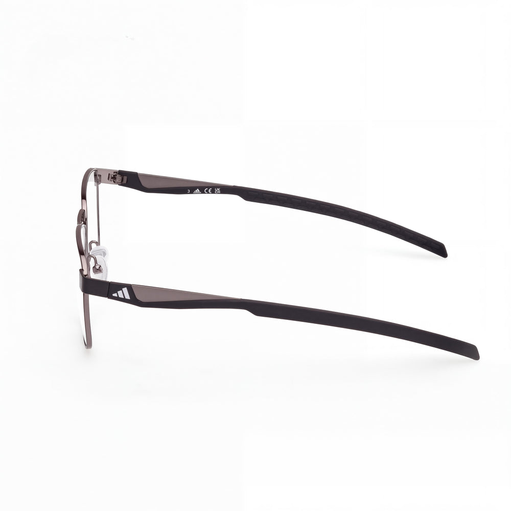 Gafas de Vista adidas Sport SP5098 para Hombre, Informales, Montura de Metal Negro Mate, Lentes Transparentes no Polarizadas, 53-16-140