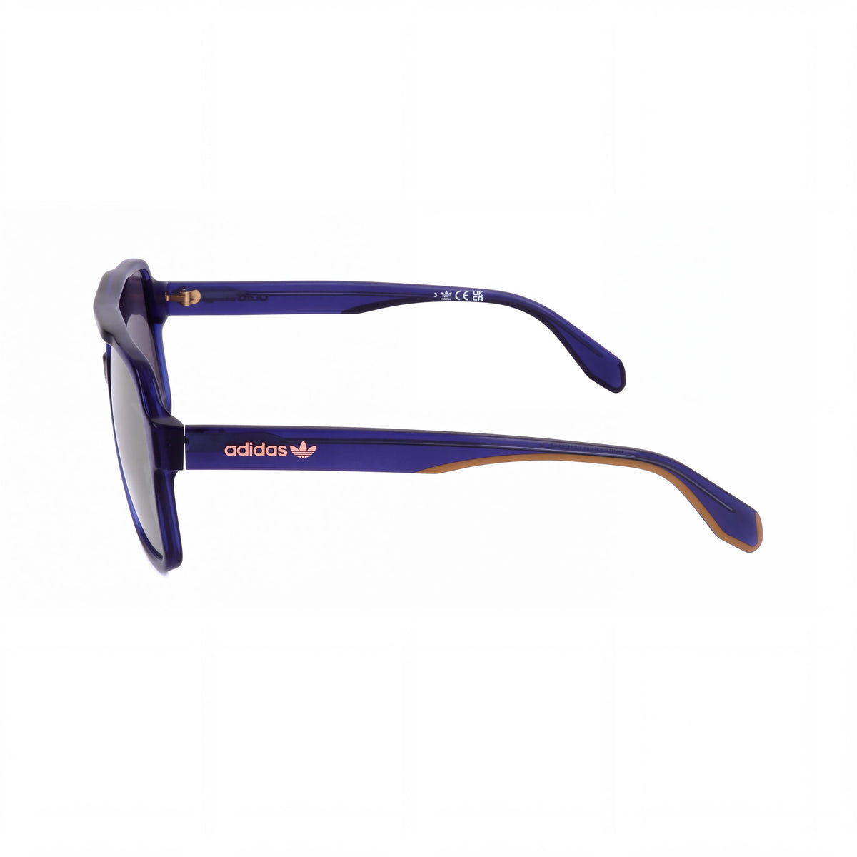 Gafas de sol Adidas Originals Casual para hombre, acetato azul mate con lentes de espejo marrones, ancho de lente 59mm, Photo 2