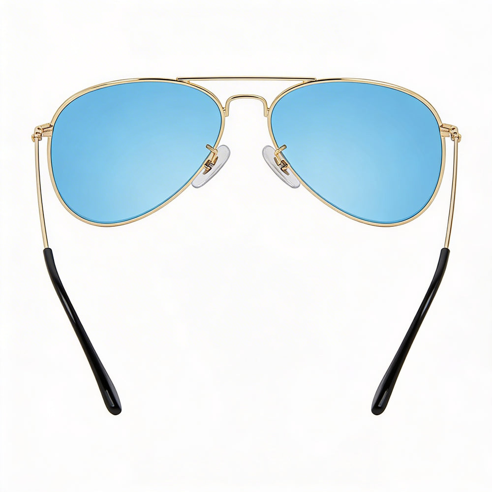 Privé Revaux Aviators Unisex Stainless Steel Frame Blue Mirror Polarized Lenses UV Protection Sunglasses 61mm