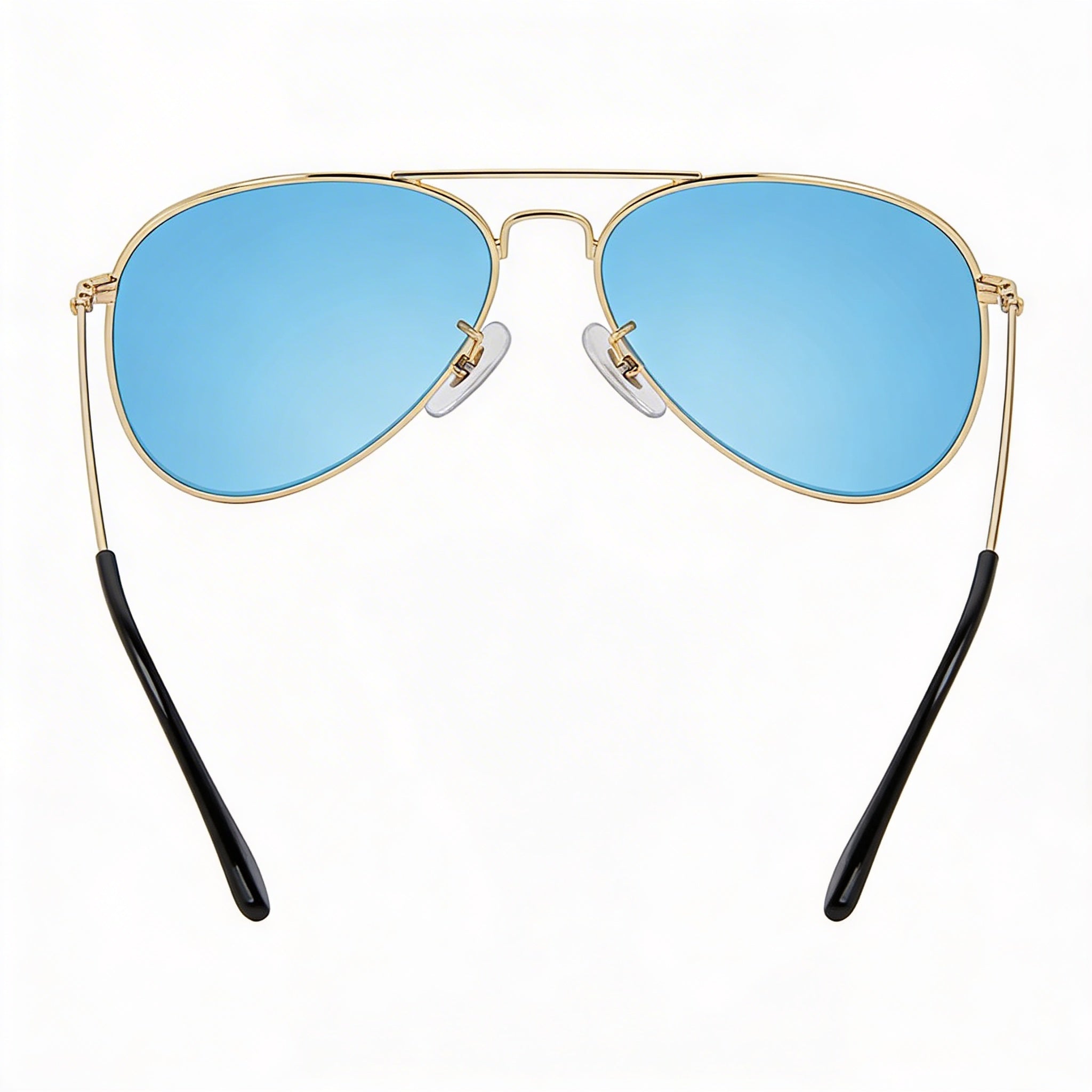 Privé Revaux Aviators Unisex Stainless Steel Frame Blue Mirror Polarized Lenses UV Protection Sunglasses 61mm, Photo 2