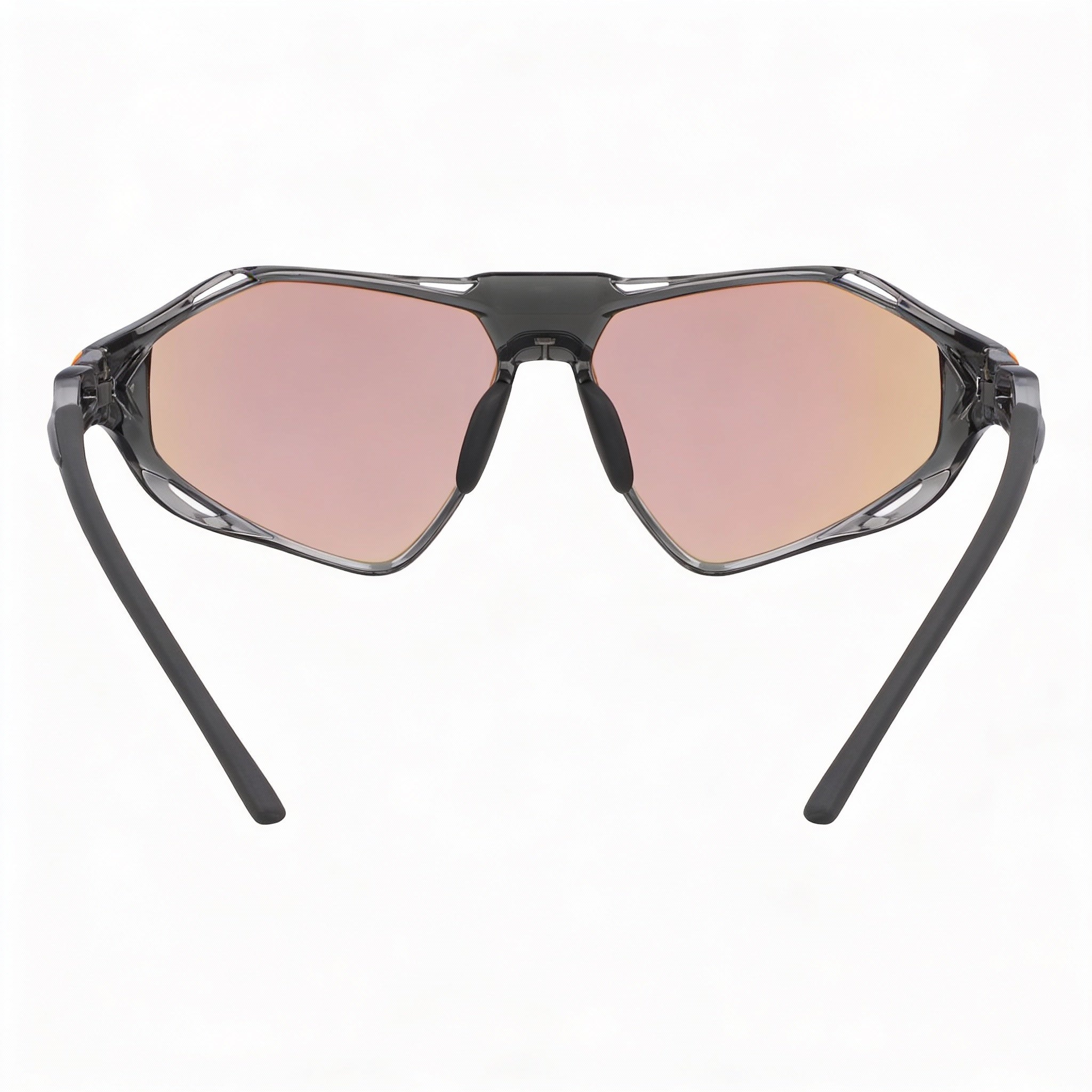 Gafas de sol Nike Zeus Rise E If1113x unisex de acetato con protección UV y efecto espejo, color gris humo, naranja carretera, 63 mm, Photo 3