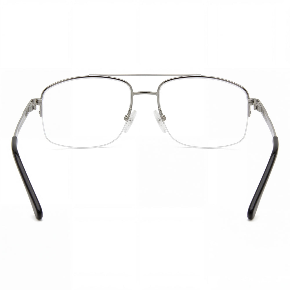 Gafas Elasta de Metal Rutenio con Lentes Demostración Adaptables a la Luz para Hombre 56-17-145