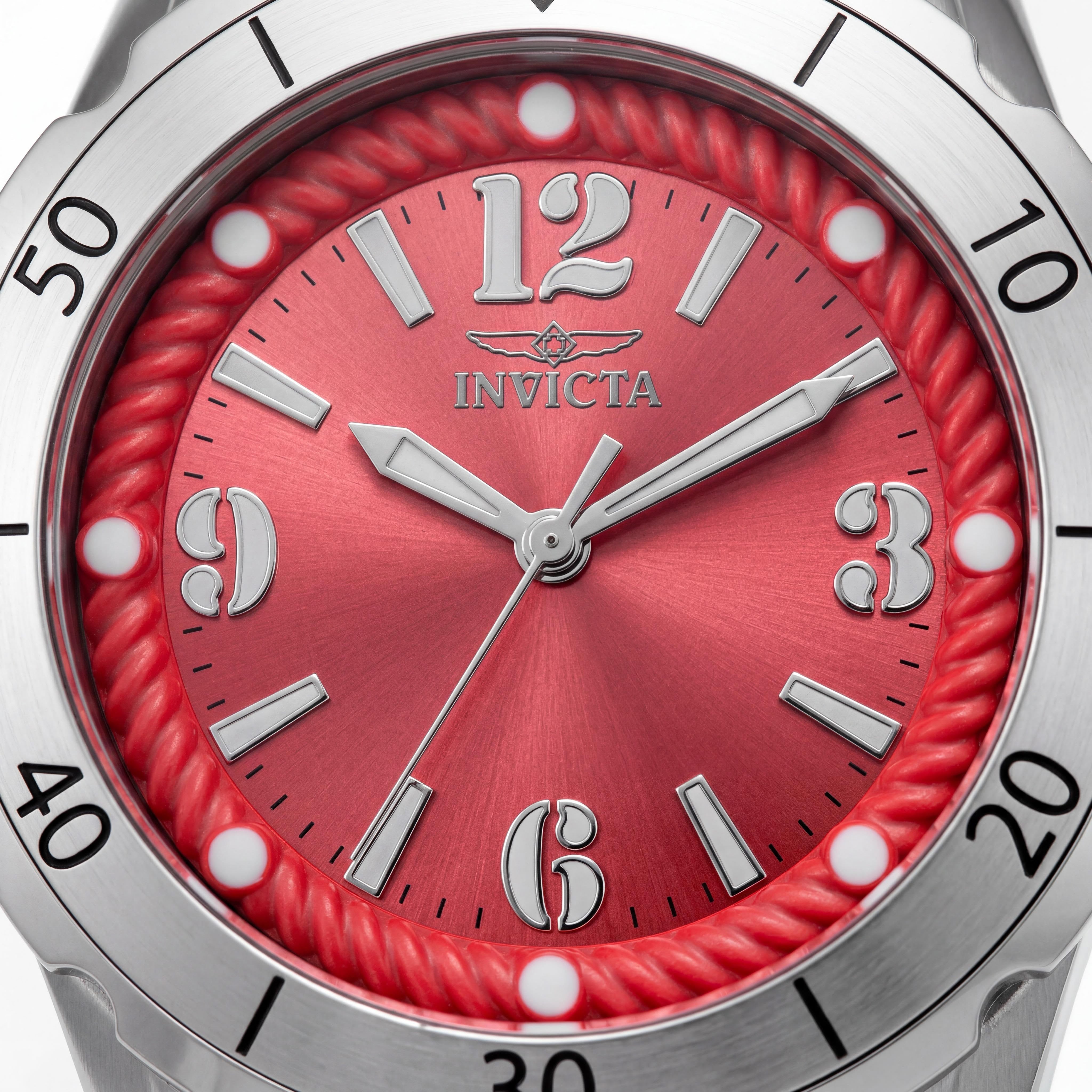 Invicta Angel 24122 Women's 38mm Rose Dial Stainless Steel & Rose Rubber Water Resistant Watch, Photo 2