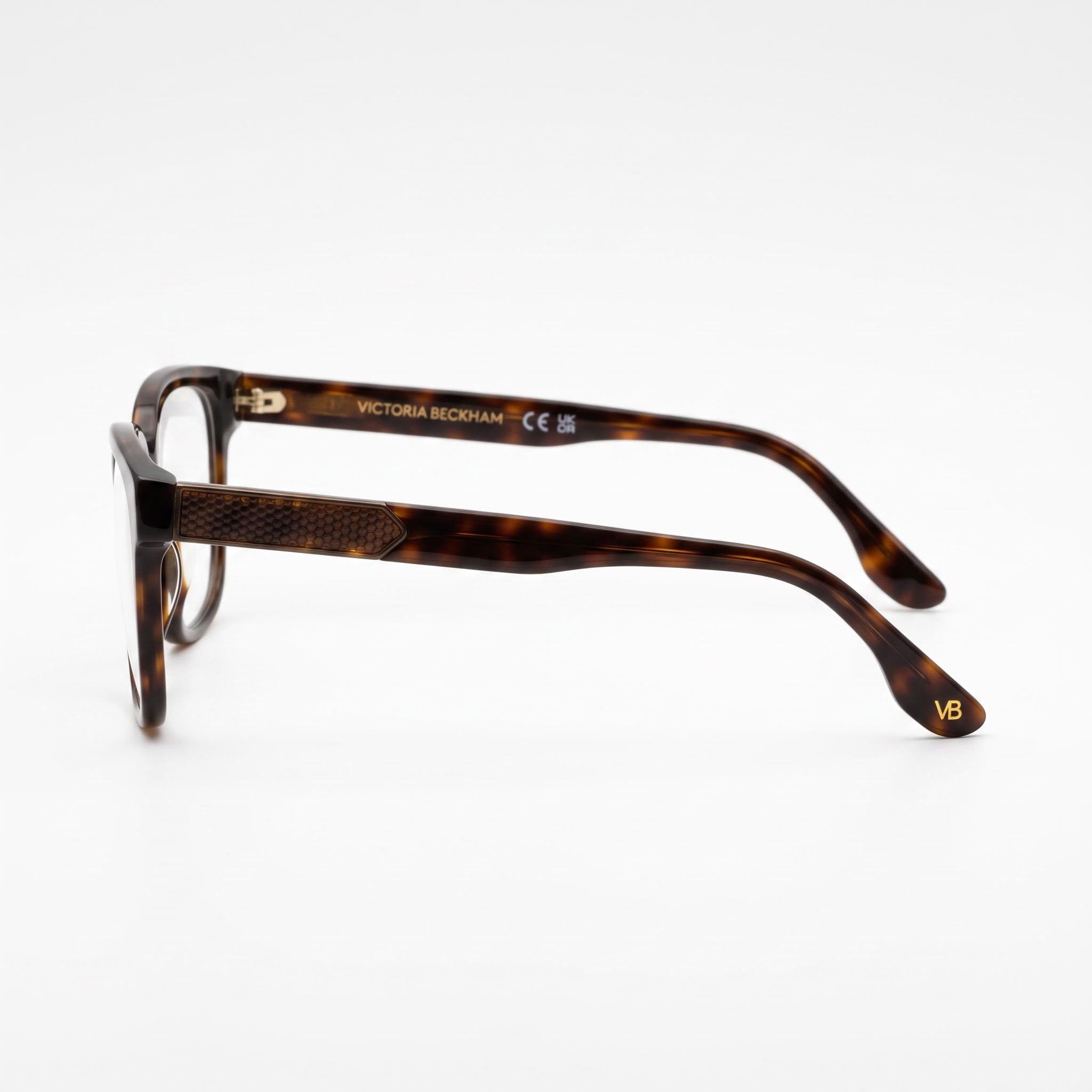 Montura óptica cuerno marrón Victoria Beckham Vb2673 para mujer - Lista para graduar, lentes de demostración transparentes 54-17-140 mm, Photo 2