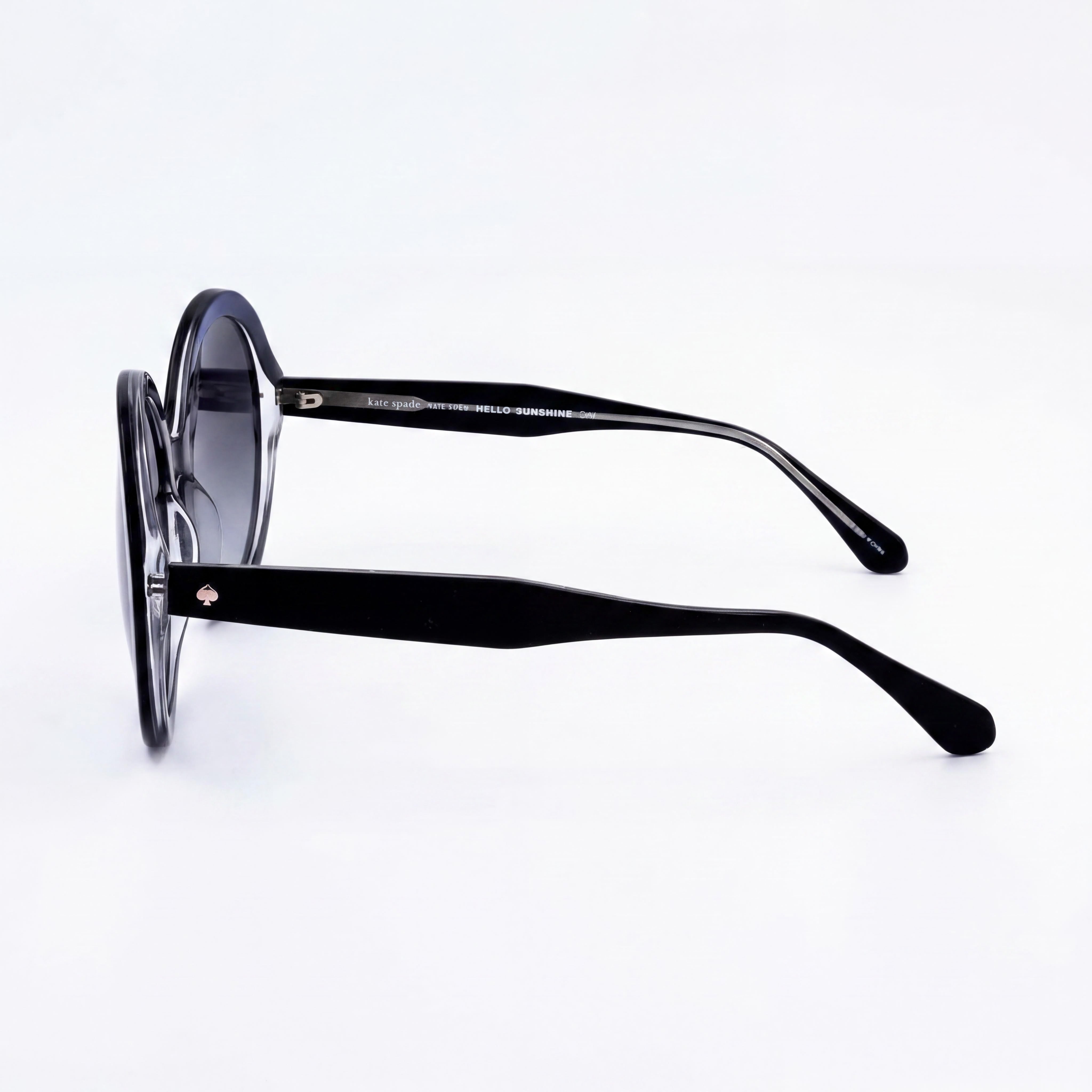 Kate Spade New York Seasonal Women's Black Grey Acetate Frame Black Lens UV Protected Sunglasses 55-22-140, Photo 2