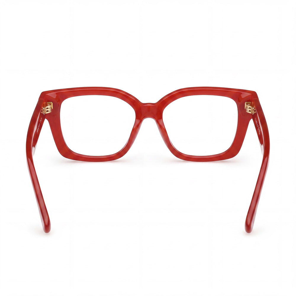 Gafas de sol MaxMara Mm5184 para mujer, montura de plástico brillante rojo claro con cristales rojos brillantes de 52 mm