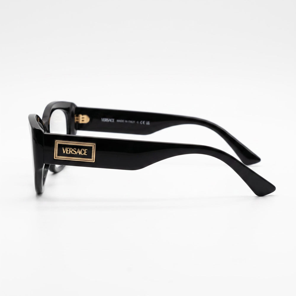 Versace Ve 3369 Women's Black Acetate Eyeglasses with Lenses 53mm
