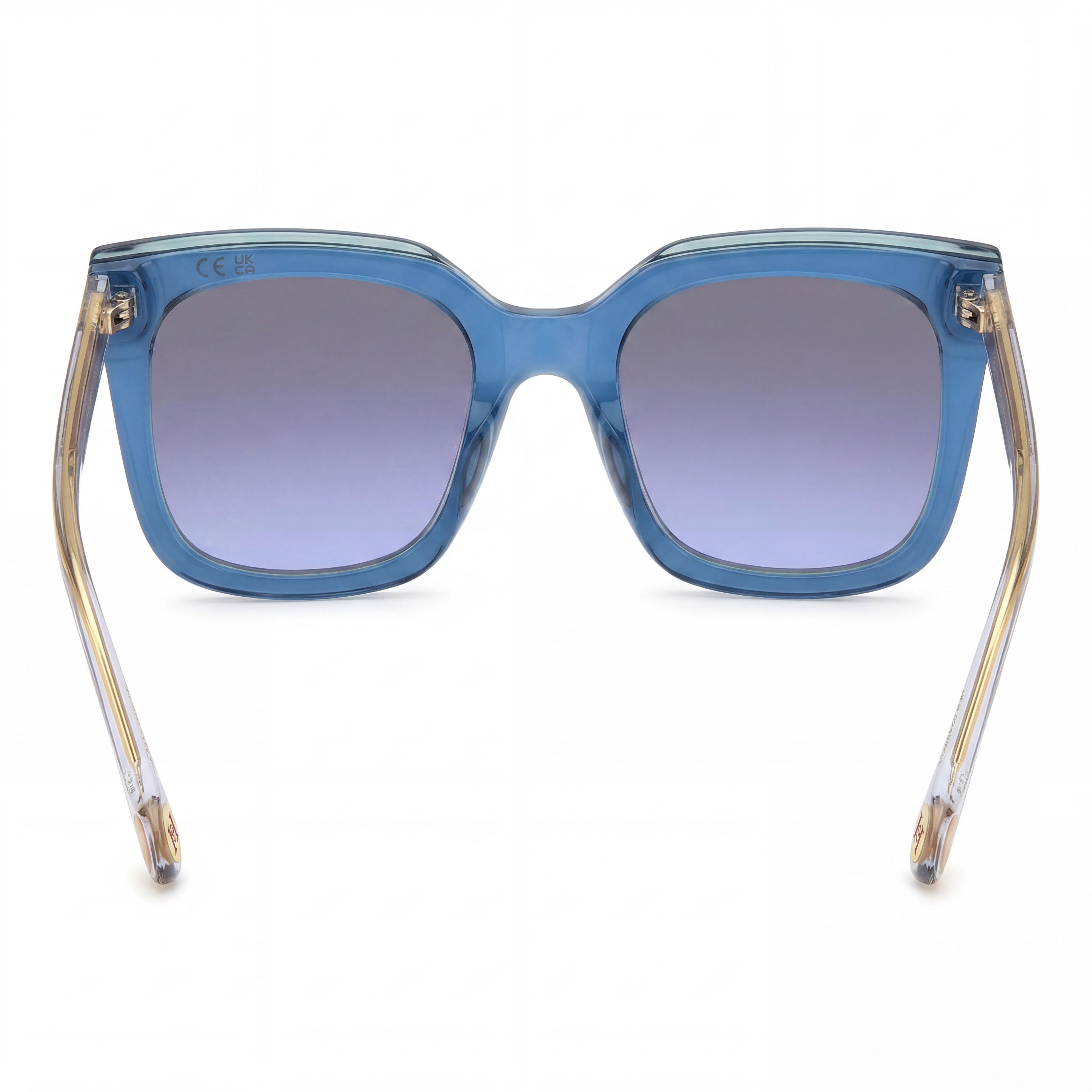CAROLINA HERRERA HER 0249/G/S Gafas de sol de acetato azules grises casuales para mujer 51mm Protección UV, Photo 3