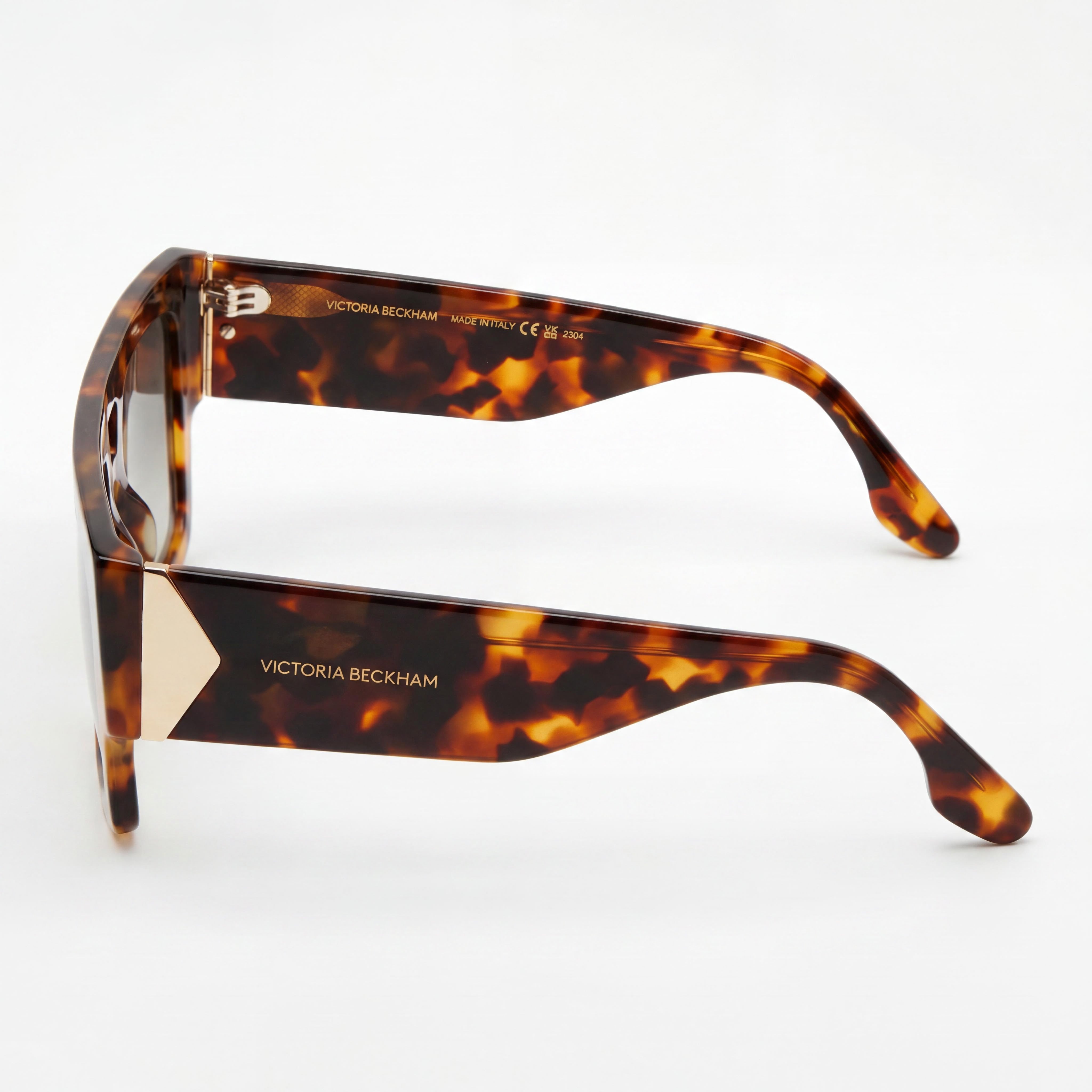 Gafas de sol Victoria Beckham Modern VB651S para hombre, color habana oscuro, magnesio degradado, no polarizadas, 55 mm, Photo 3