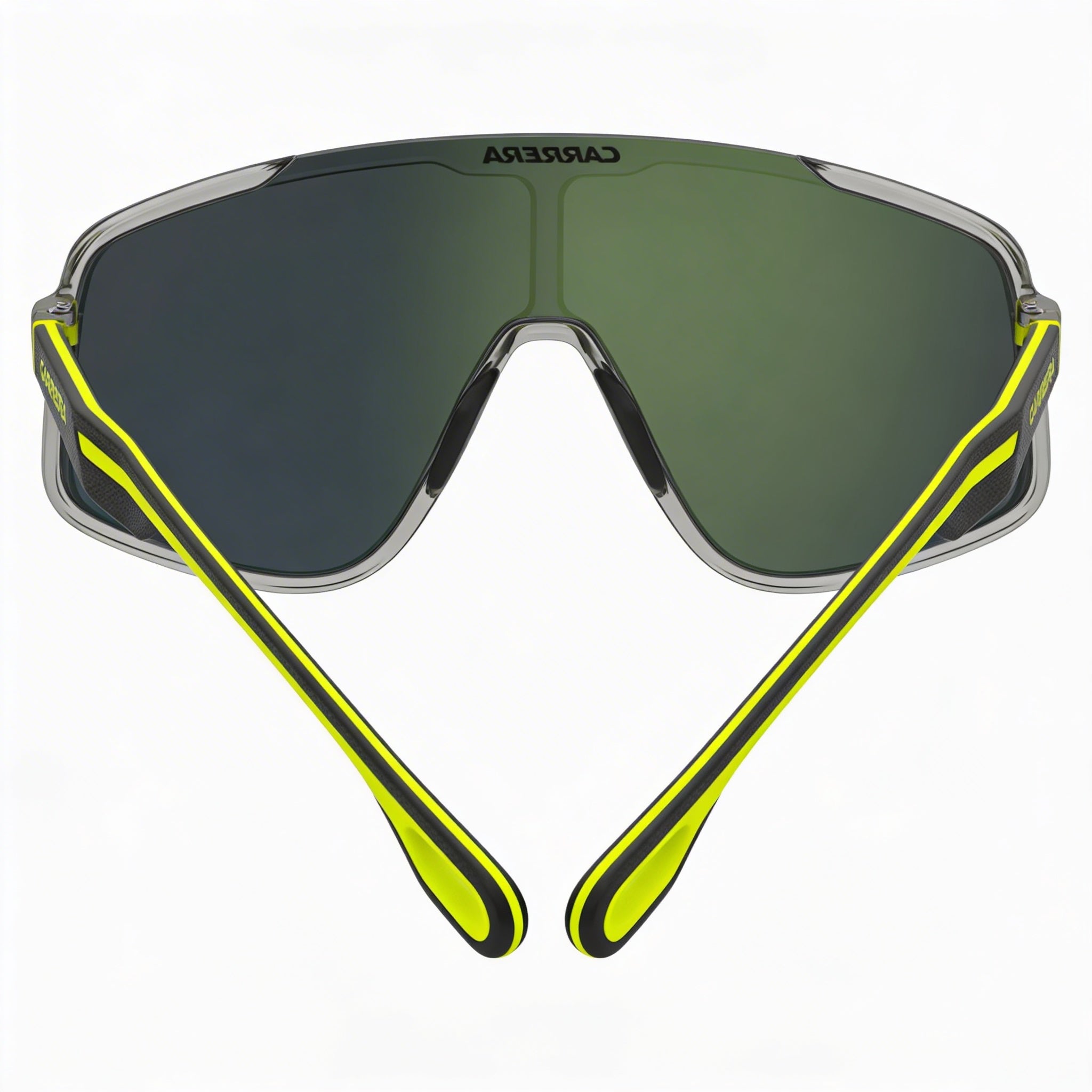 Gafas de sol Carrera 4017/S para hombre, montura gris y amarilla, lentes de espejo verde, 99 mm, Photo 4