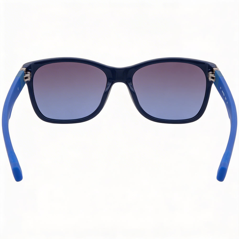Gafas de sol Lacoste Wayfarer unisex, montura de acetato azul, lentes de policarbonato azules con protección UV, 54-18-140 mm
