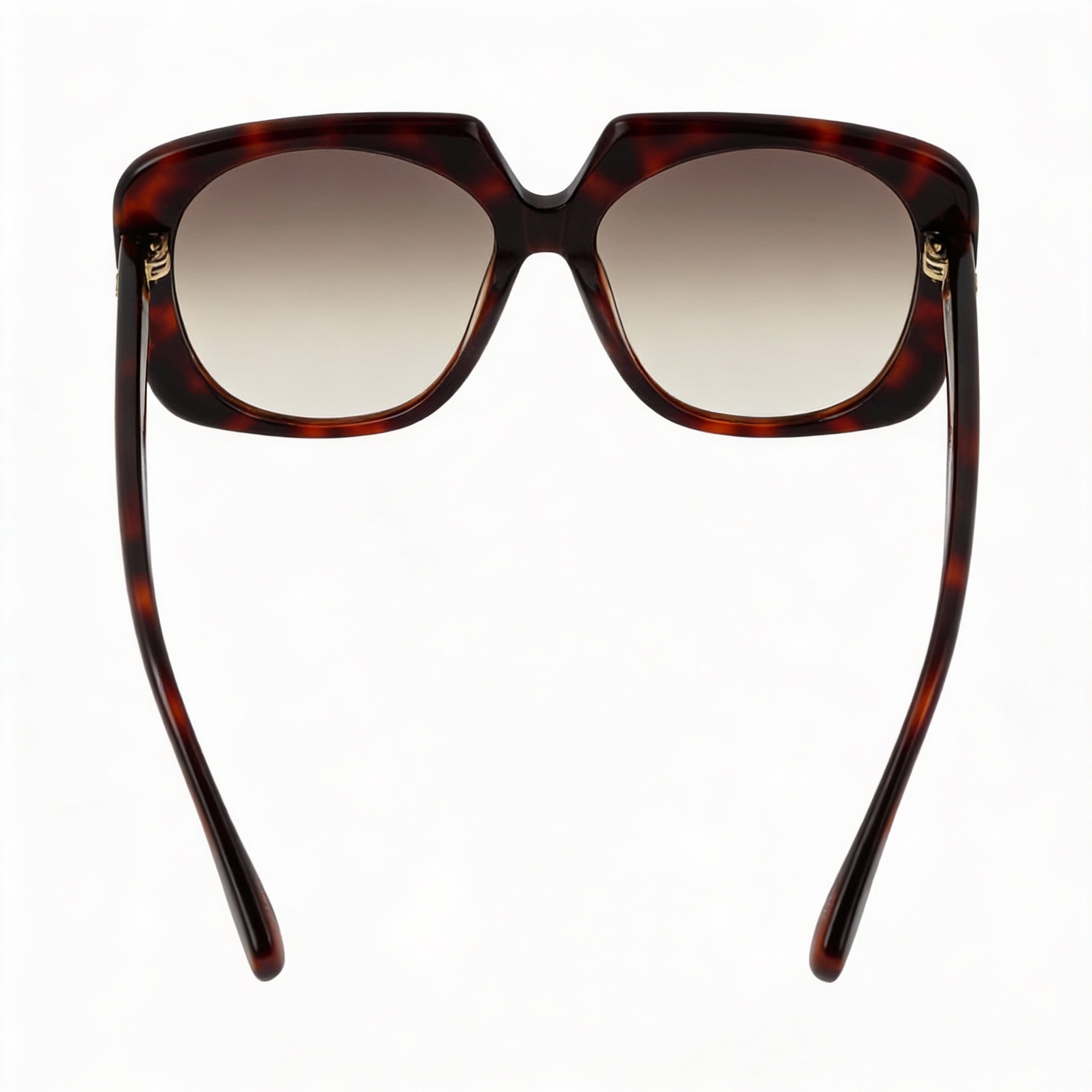 Gafas de sol casuales MaxMara para mujer con montura de plástico color habana oscuro y lentes marrones degradados, talla 56, Photo 3