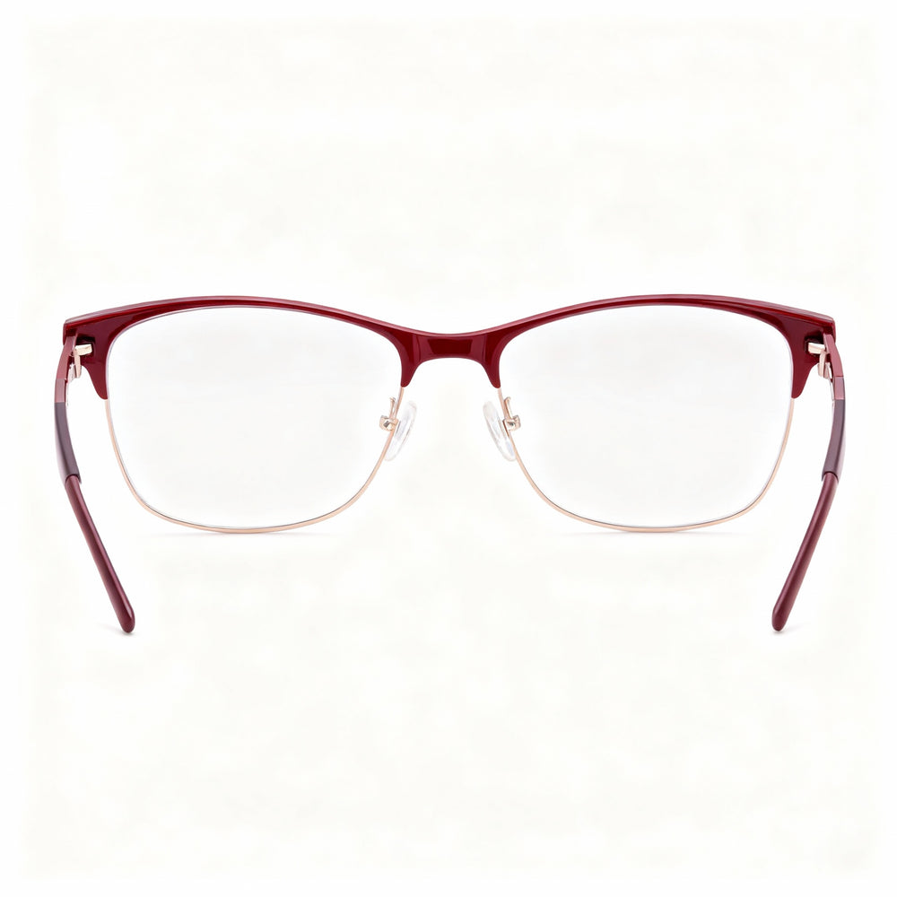 Love Moschino Women's Prescription Eyewear Red Metal Frames with Clear Lenses 53-16-145