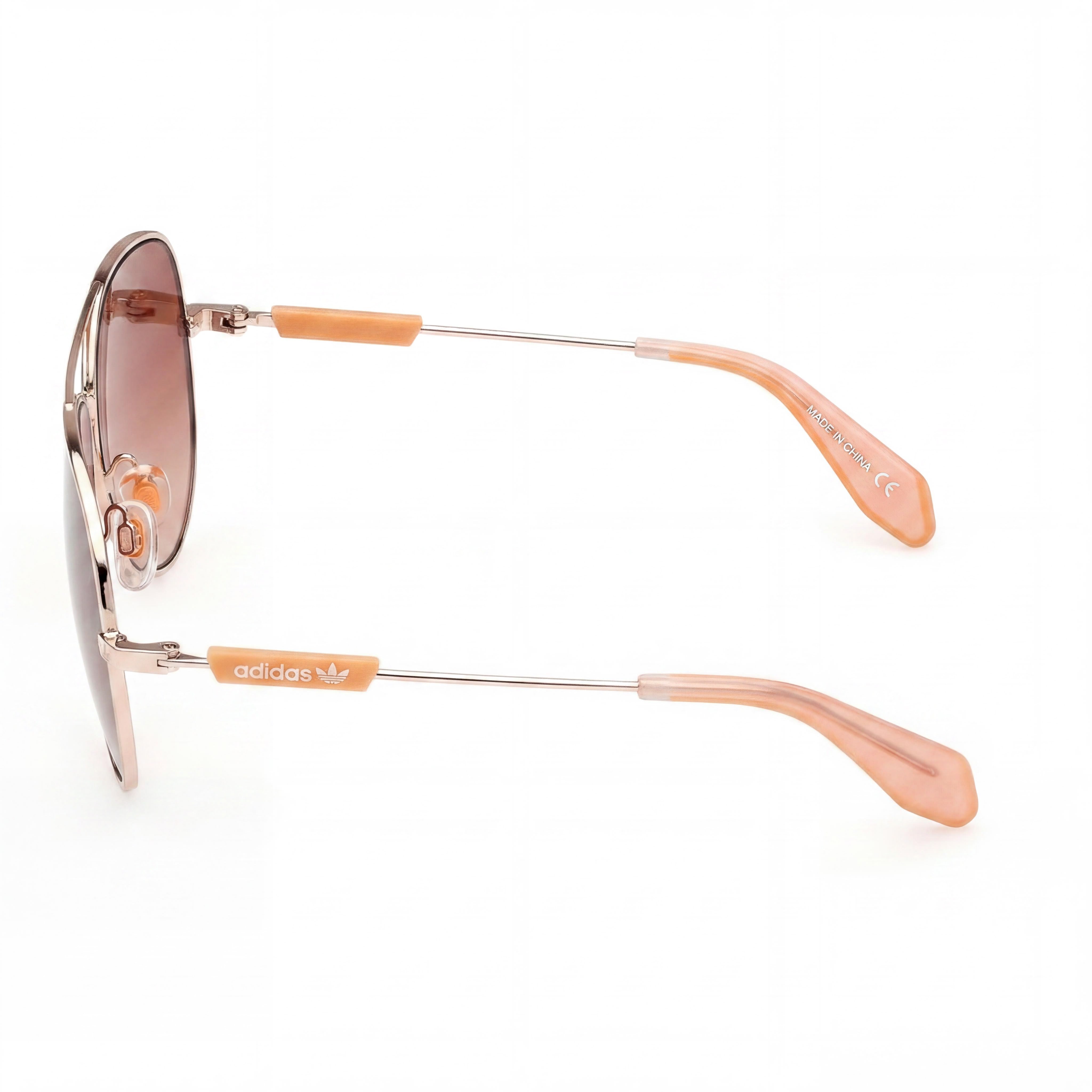 Gafas de sol unisex adidas OR0085 de estilo casual con montura de plástico dorado y lentes de espejo Roviex de 59 mm, Photo 4