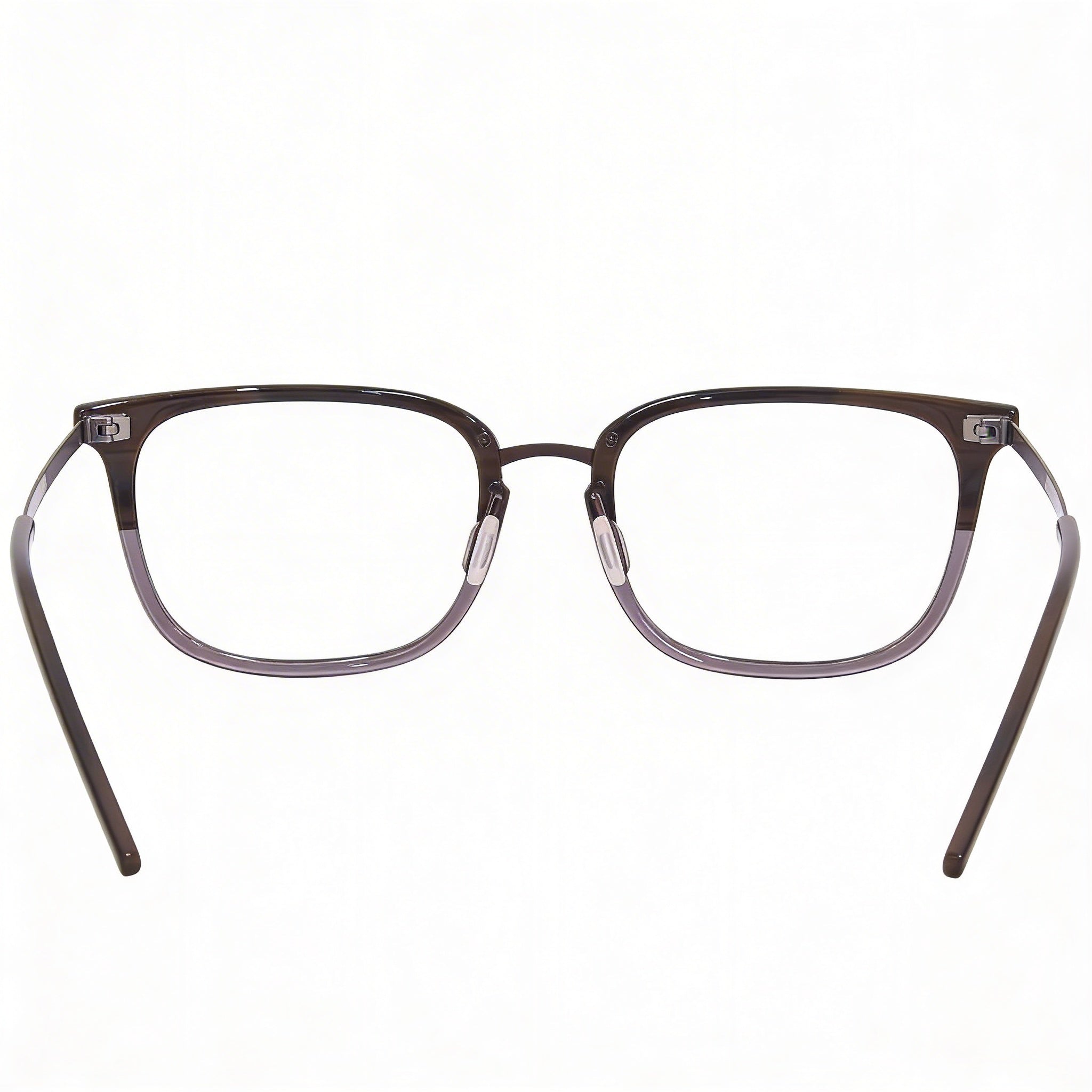 Gafas unisex Flexon B2020 de montura cuadrada completa con montura metálica en tono marrón cuerno degradado plateado de 55 mm, Photo 4