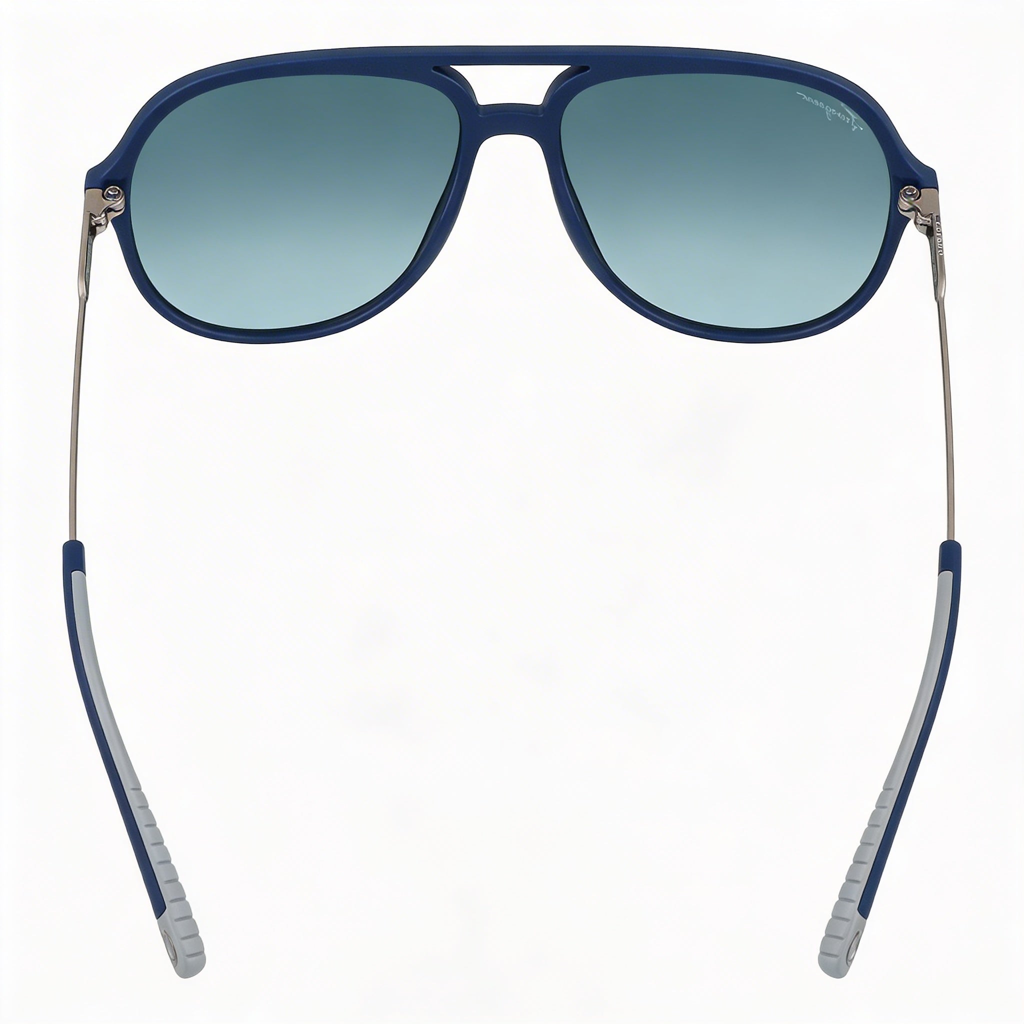 Gafas de sol casuales unisex Ferragamo INJECTED, montura azul, protección UV degradado azul no polarizado 60-16-145, Photo 4