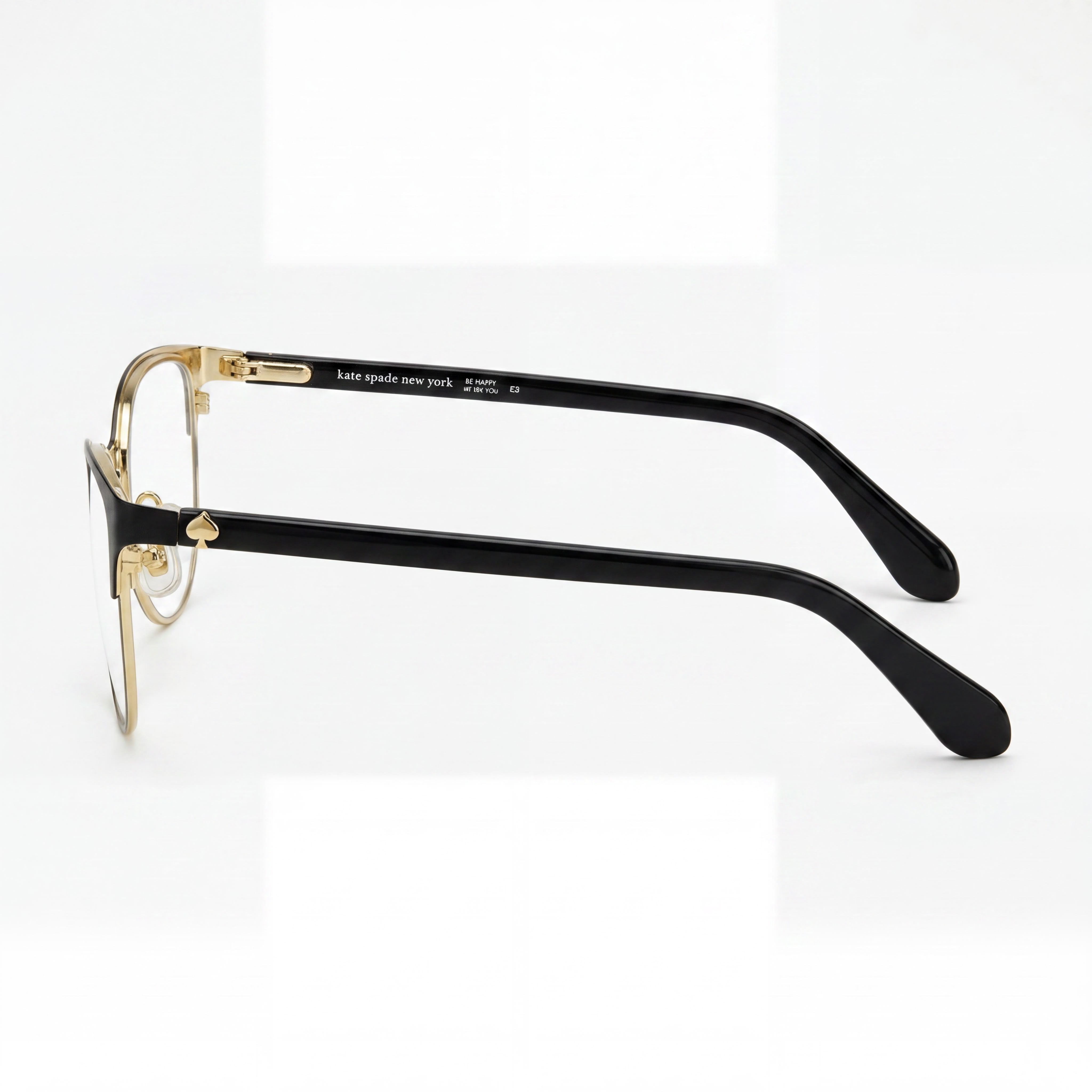 Kate Spade New York HADLEE Gafas de acero inoxidable con montura ojo de gato negra para mujer, talla 52, Photo 2