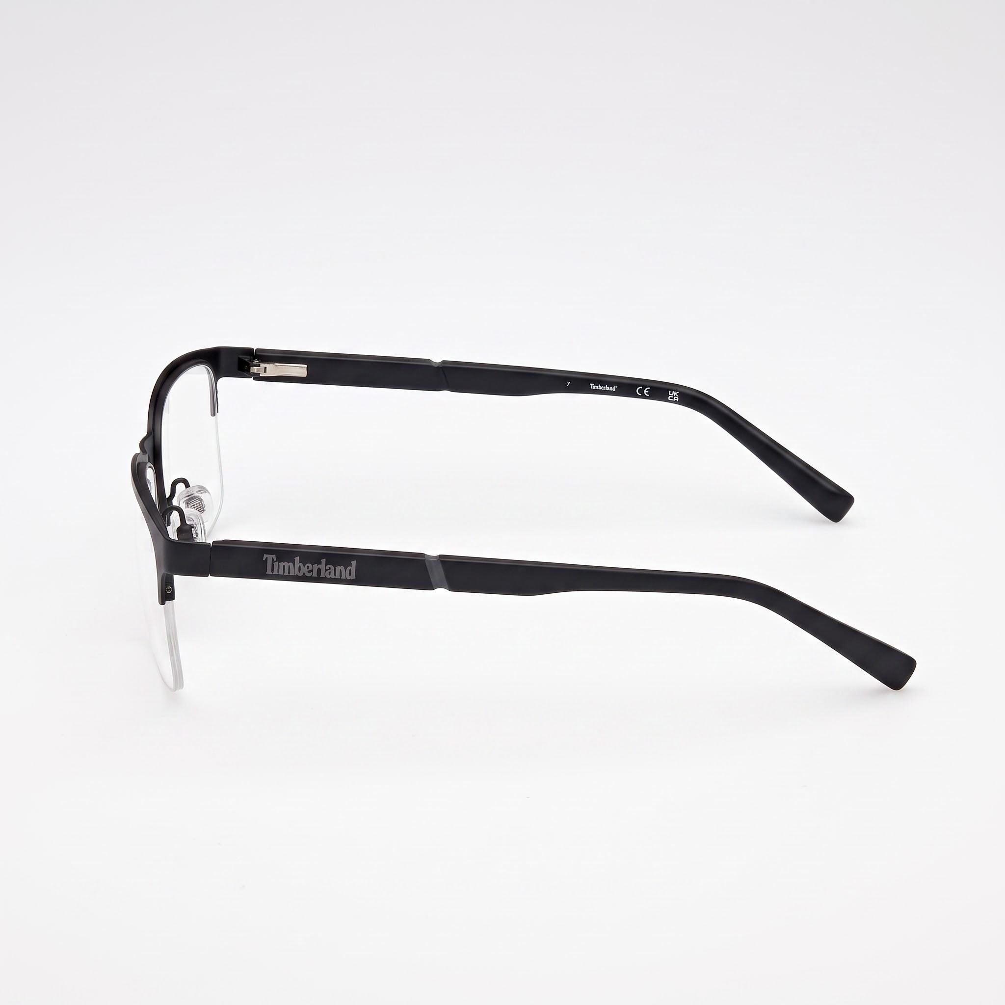 Montura óptica rectangular Timberland para hombre con marco de metal en blanco y negro y lentes transparentes de 56 mm, Photo 3