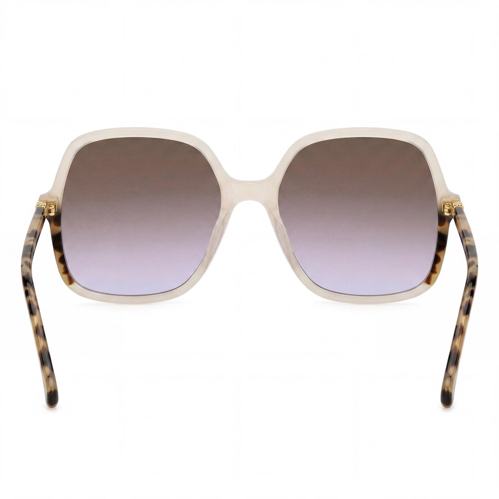 Carolina Herrera Modern Women's Light Acetate Ivory Brown Violet Doubleshade UV Protection Non-Polarized Sunglasses 56-18-140