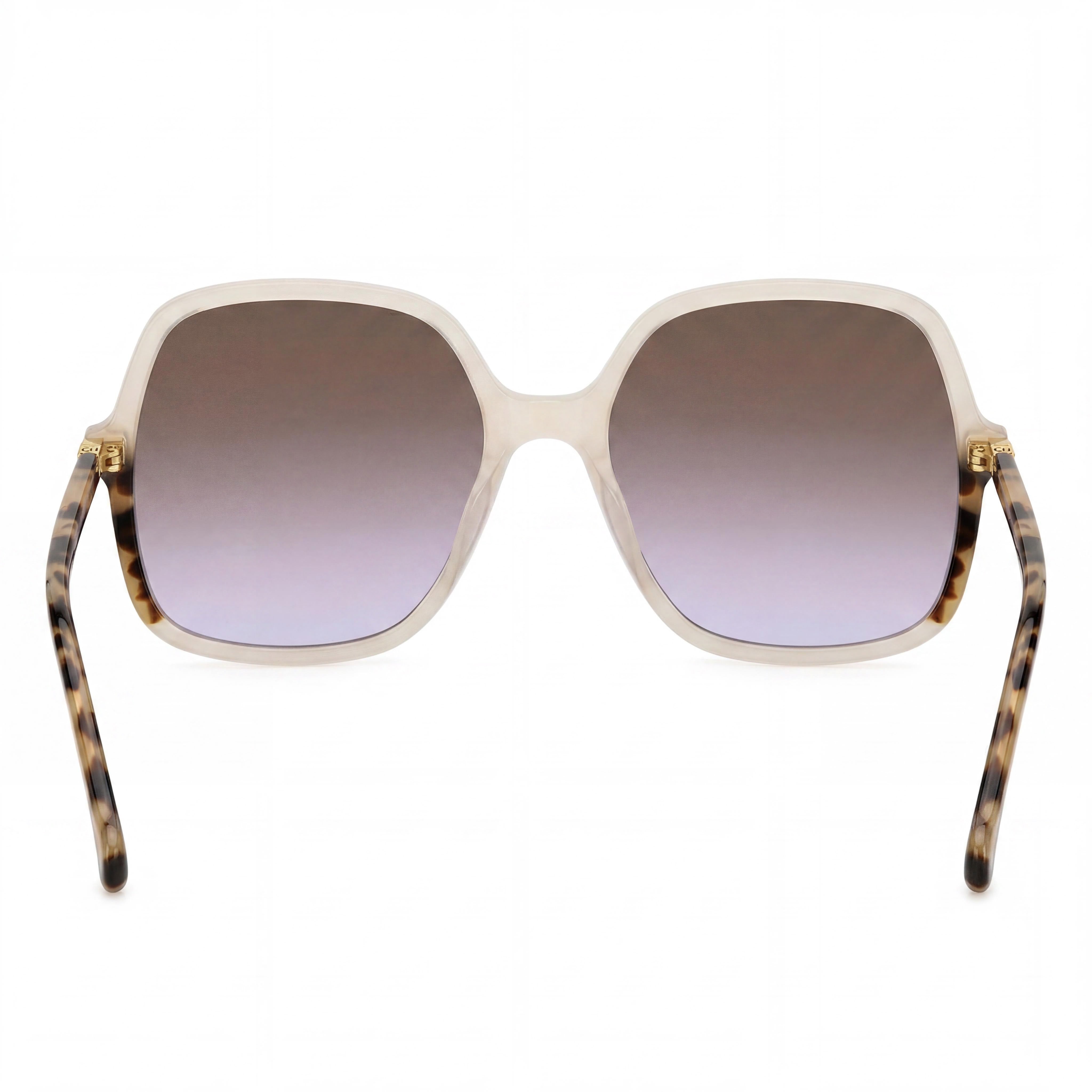 Gafas de sol Carolina Herrera para mujer modernas de acetato ligero color marfil, marrón y violeta degradado con protección UV, no polarizadas 56-18-140, Photo 3