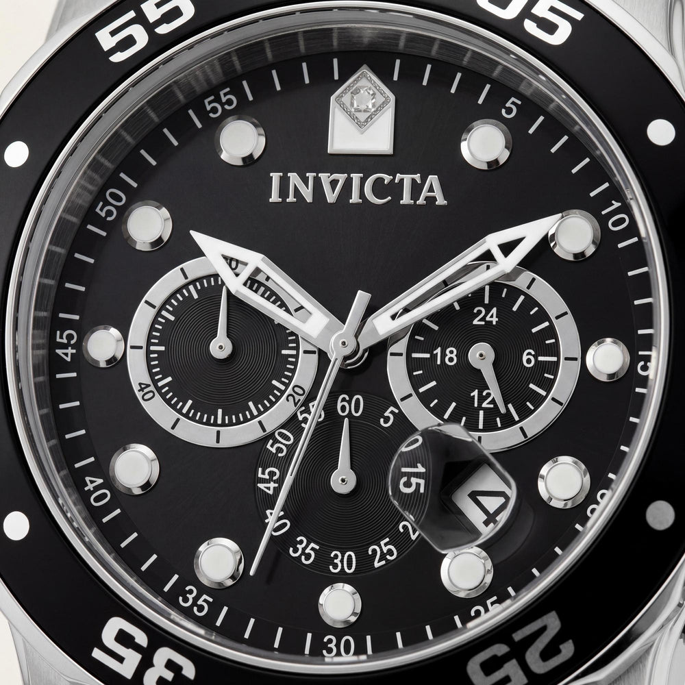 Invicta Pro Diver - SCUBA 49829 Men's Stainless Steel Chronograph Quartz Watch with Black Dial 48mm