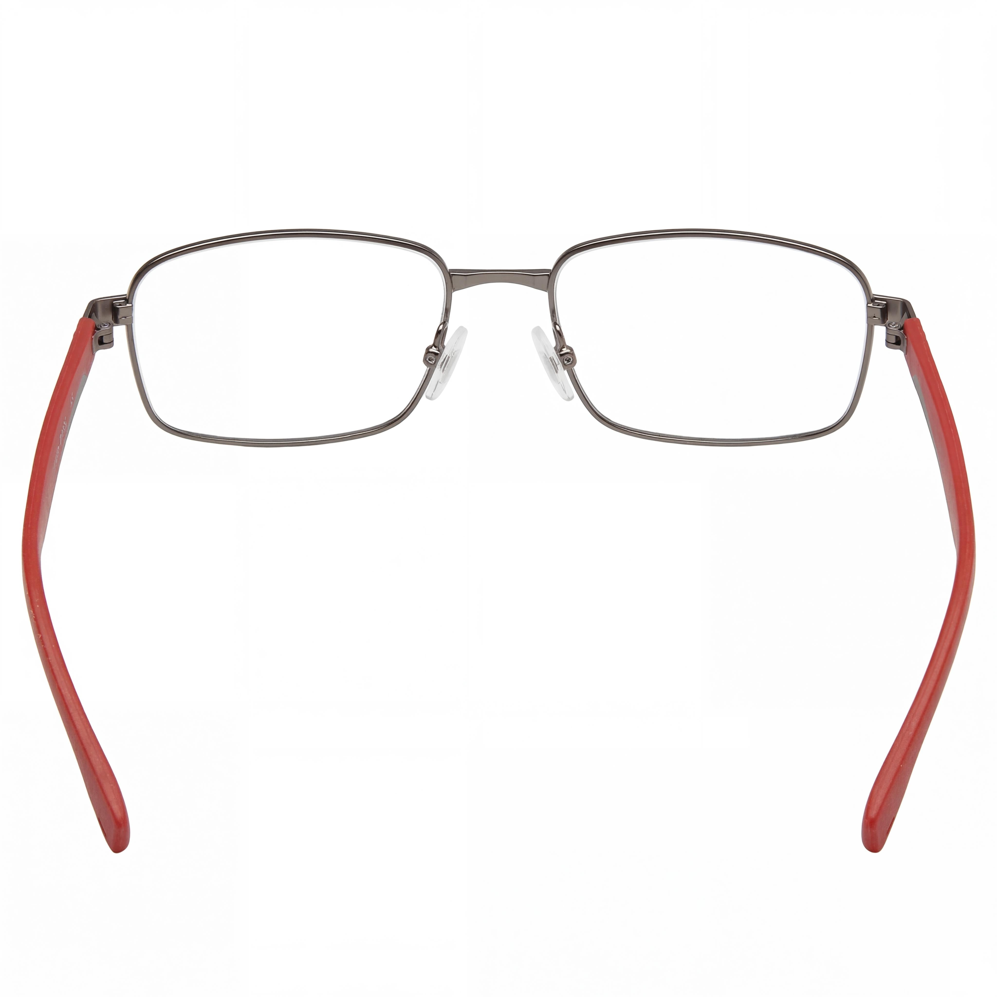Montura de gafas rectangulares Hugo Boss, unisex, aleación de acero, rutenio oscuro mate, 38 mm de ancho de lente, Photo 3