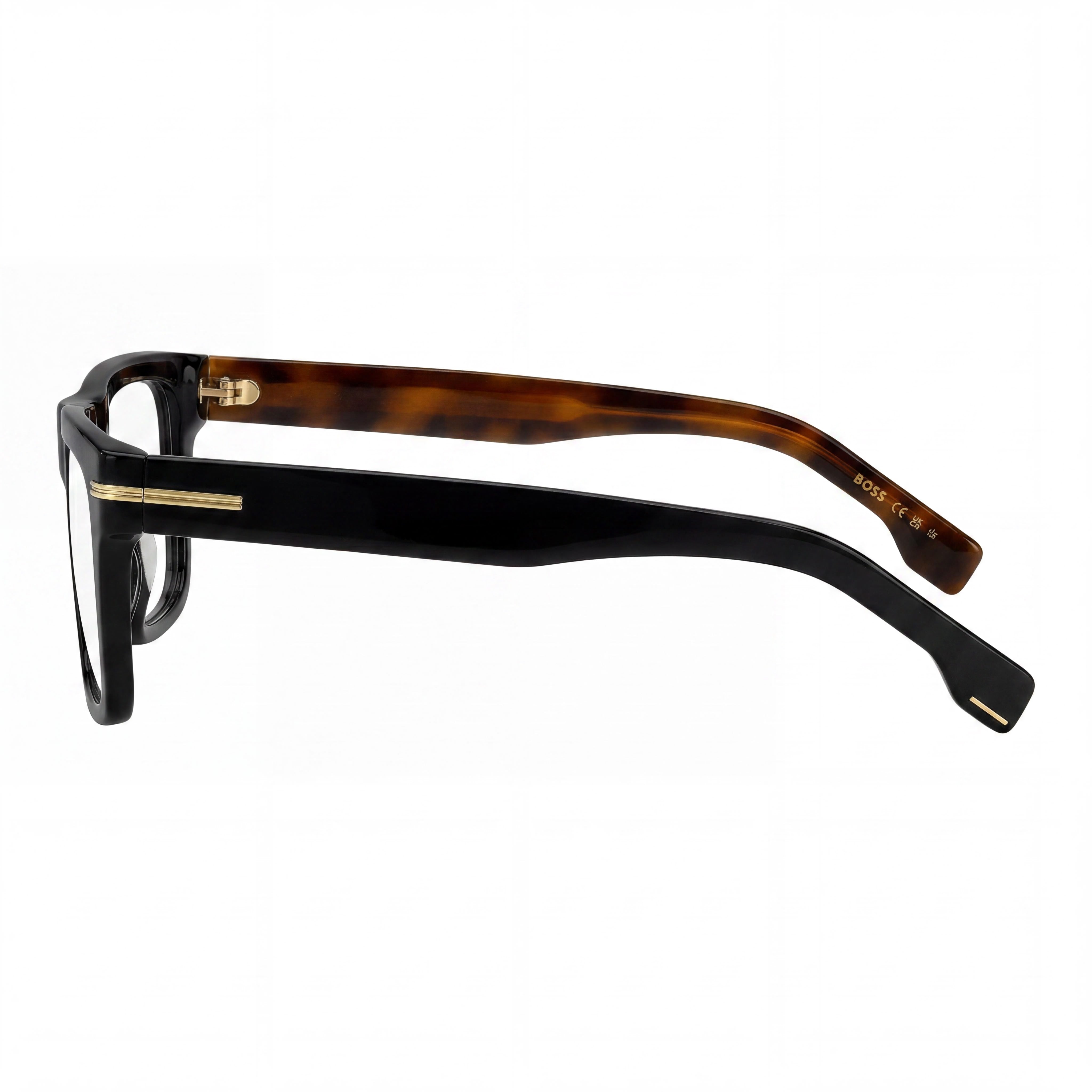Gafas de acetato no polarizadas para mujer Hugo Boss Audio Systems Havana Negro 53mm, Photo 3