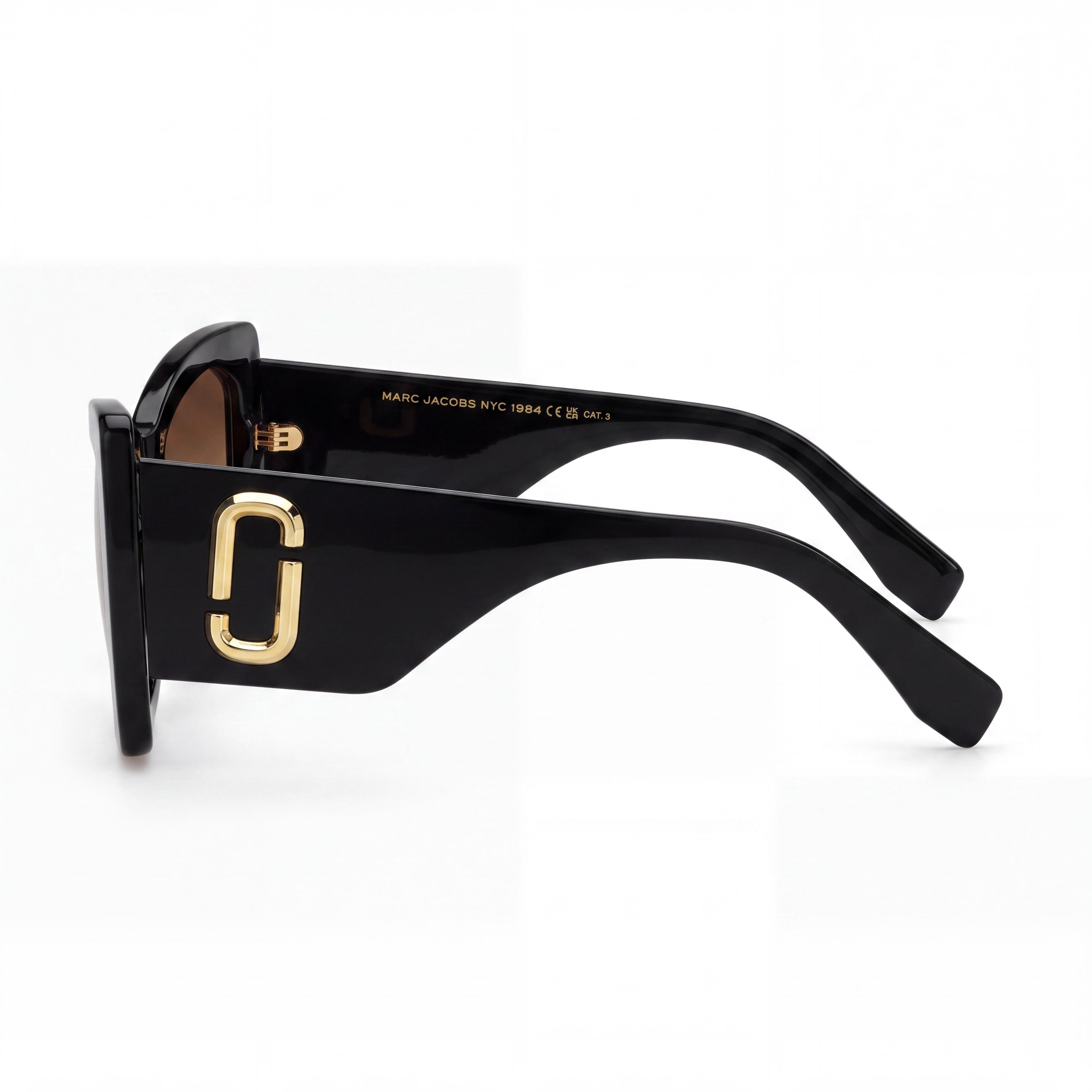 Marc Jacobs MARC 761/S Women's Acetate Black Light Brown Shaded Frame with Light Brown Shaded Lenses 52mm, Photo 3