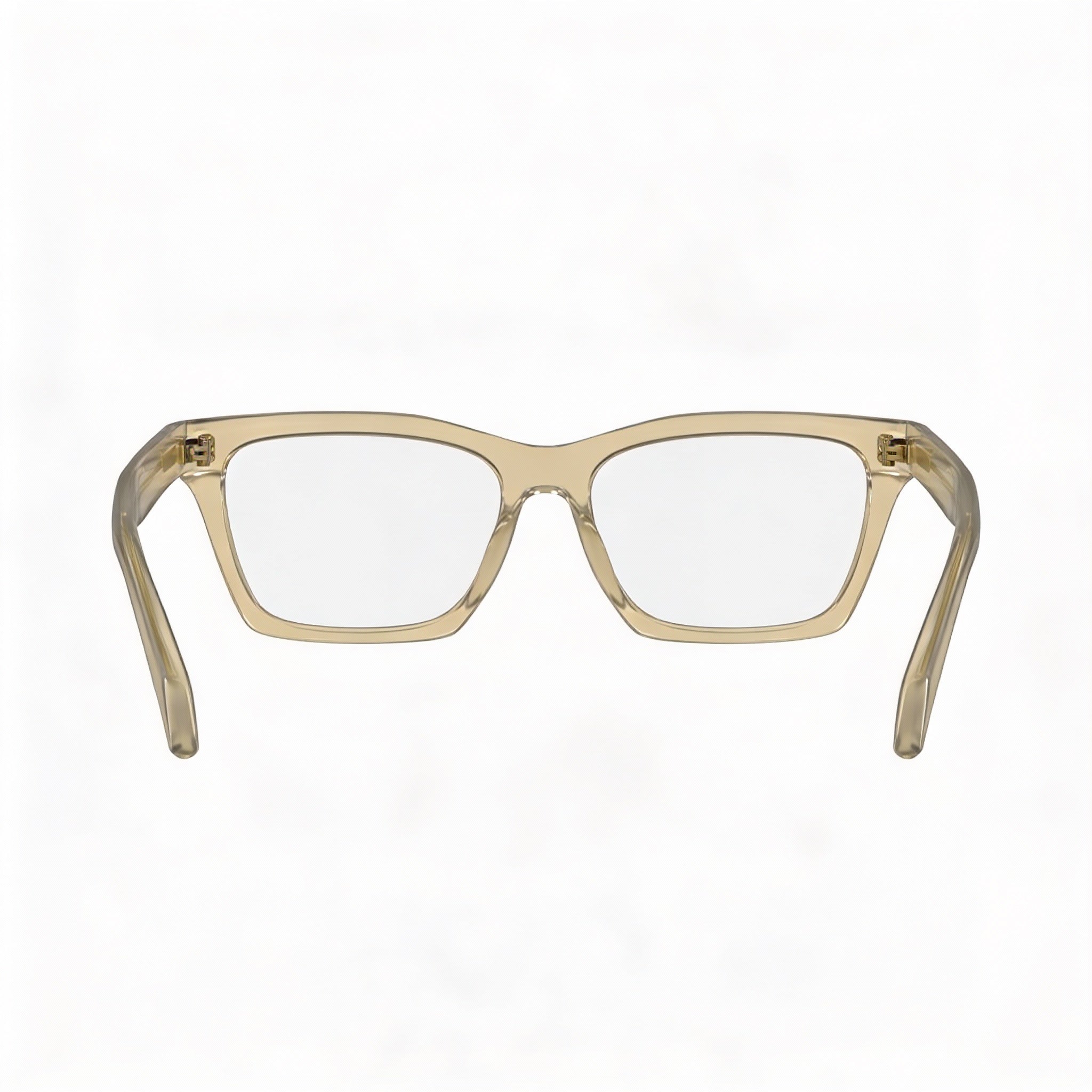 Monturas de acetato unisex Salvatore Ferragamo SF2986, graduadas, con lentes transparentes de demostración, color beige transparente, 53 mm, Photo 2