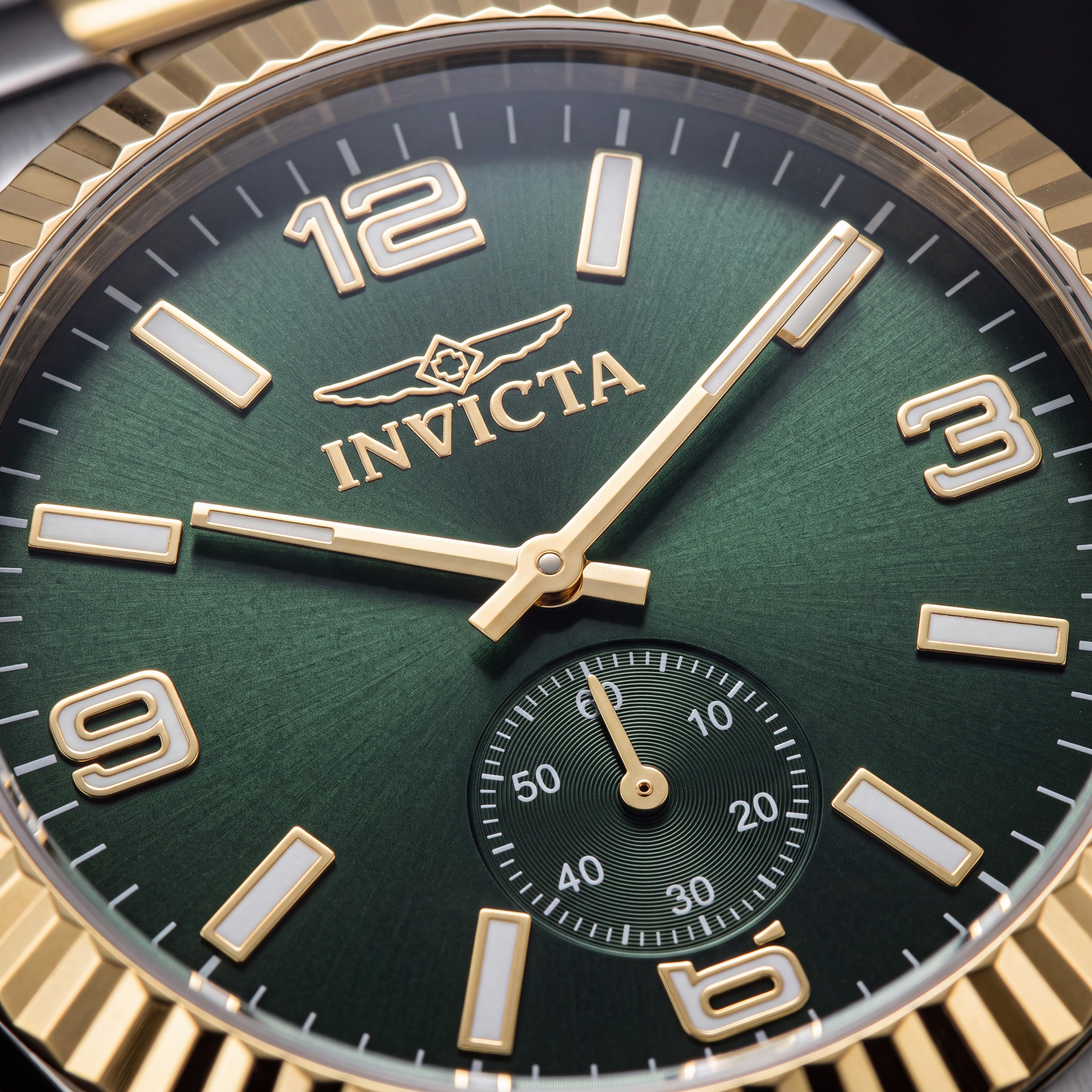 Invicta Specialty 49386 Men's Quartz Watch, 43mm Stainless Steel Case, Green Dial, Stainless Steel Bracelet, Photo 2