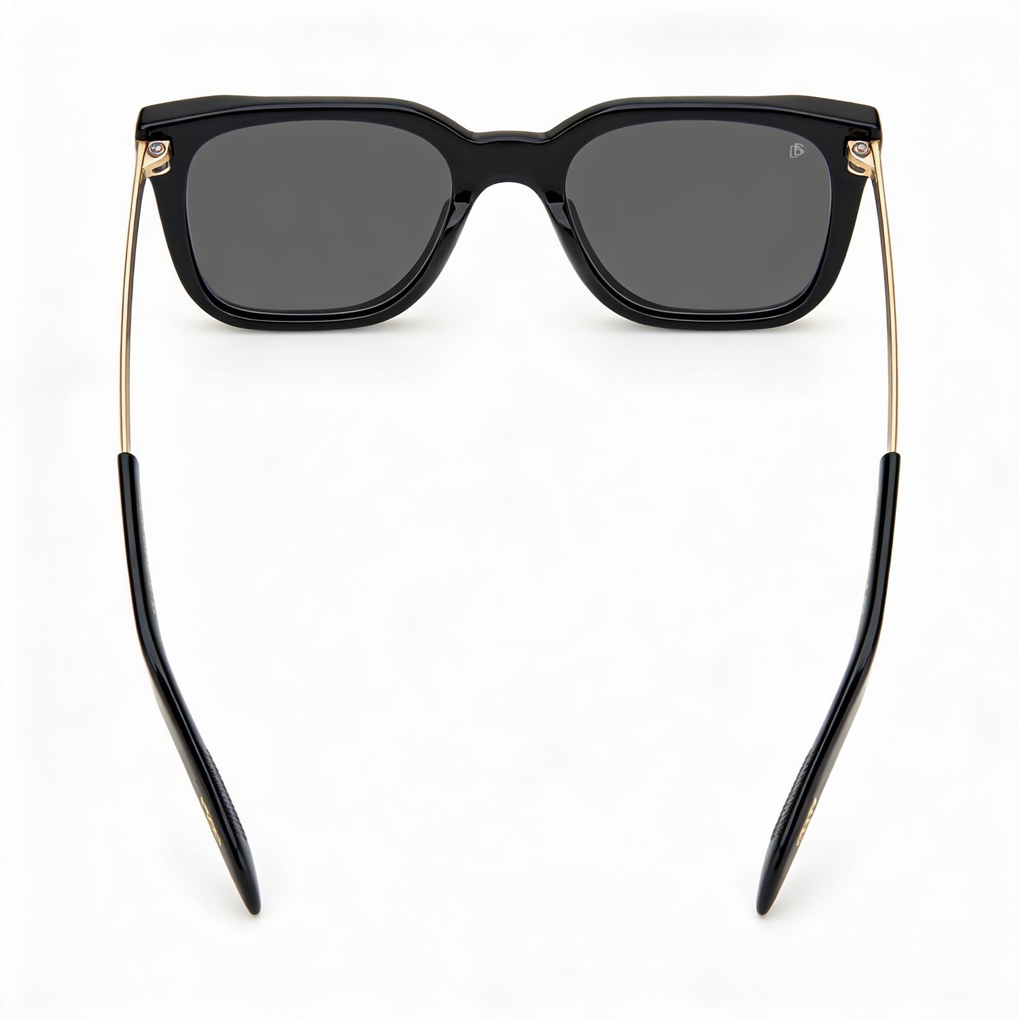 David Beckham DB 7047/S Unisex Square Black Gold Acetate Sunglasses with Grey Non-Polarized 100% UV Lenses 51mm, Photo 3