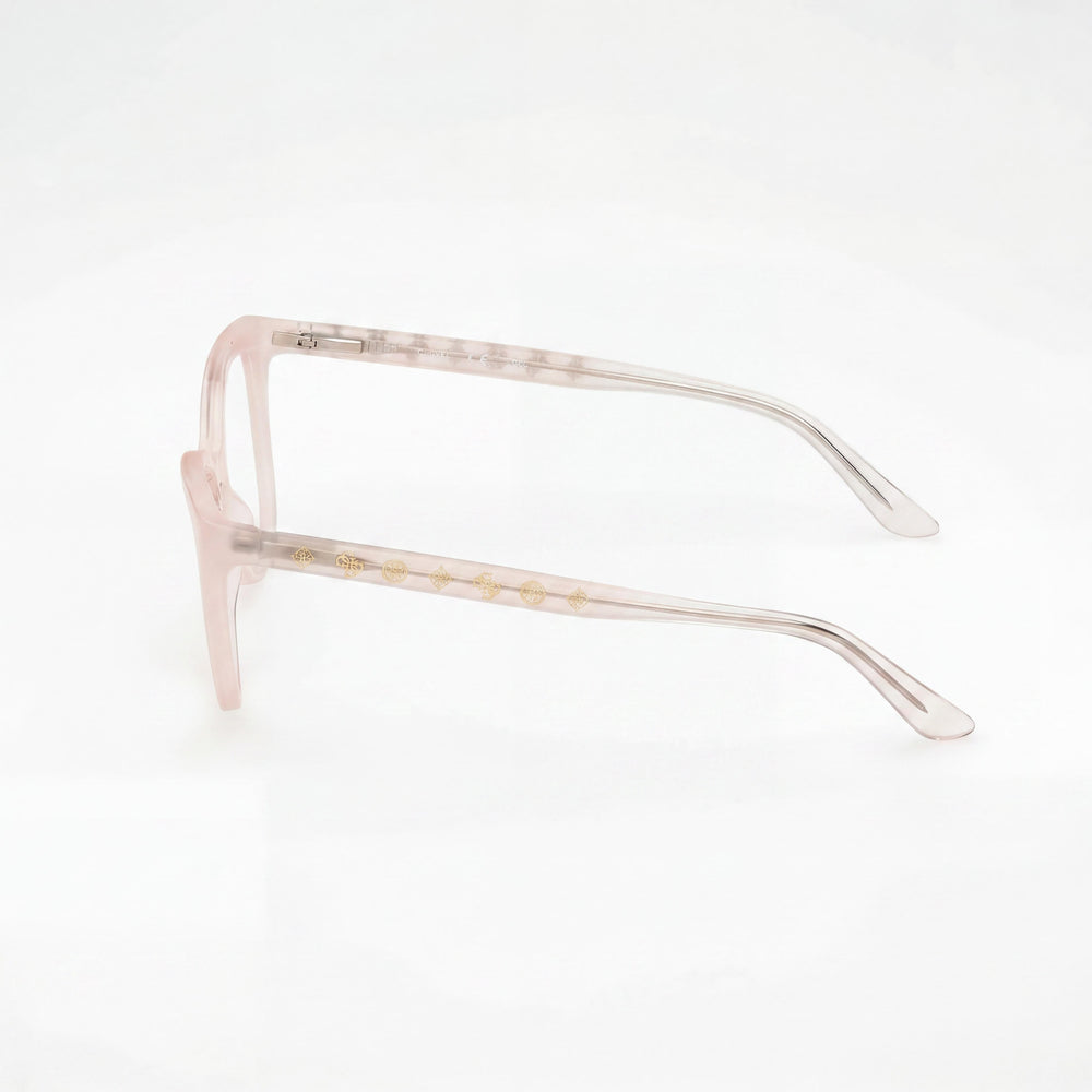 Gafas cuadradas Guess GU50114 color marfil brillante para mujer, 53 mm