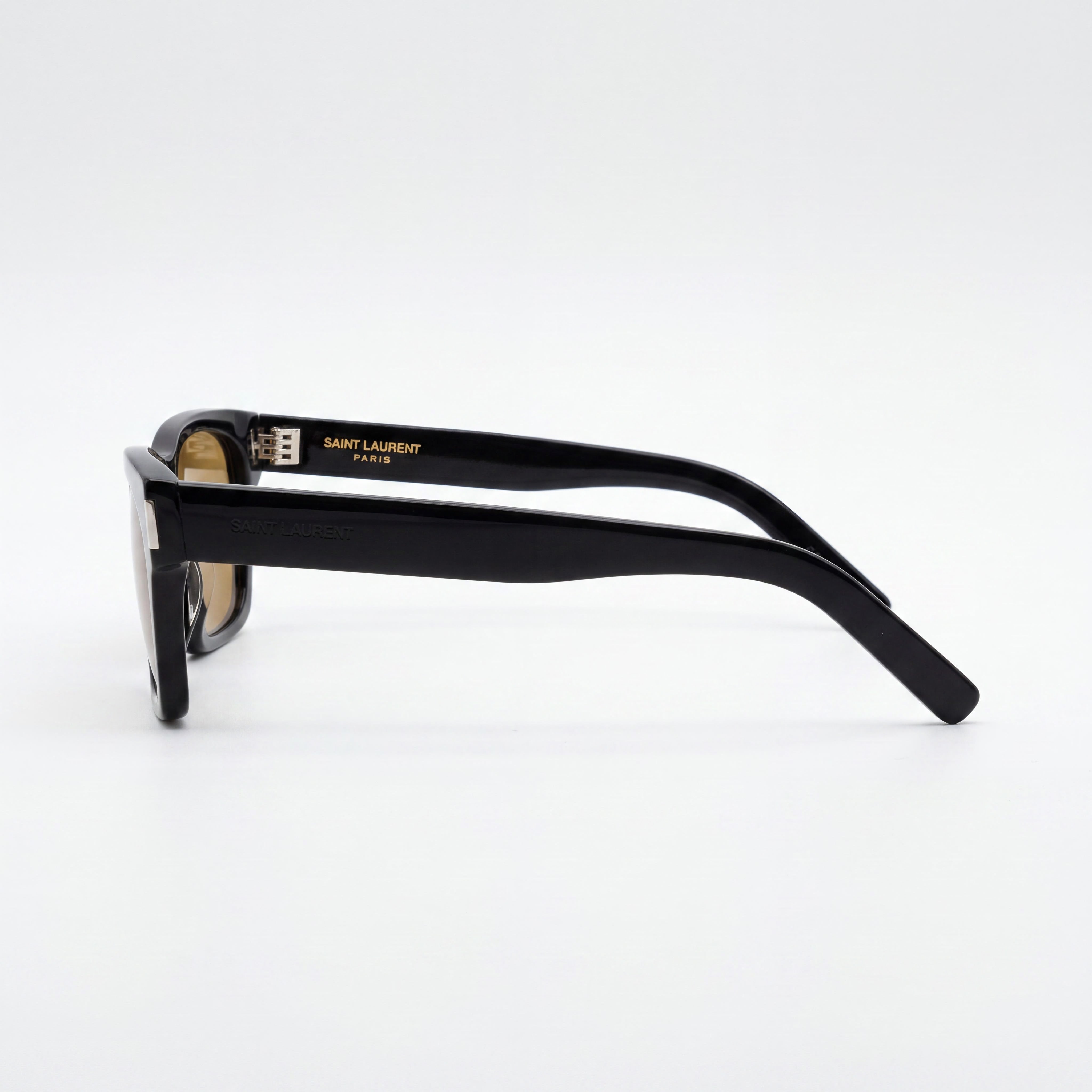 Yves Saint Laurent Square Rectangle Style Unisex Black Yellow Metal Frame UV Protected Sunglasses 54mm, Photo 2
