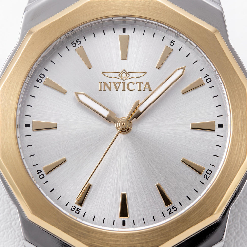 Reloj de cuarzo Invicta Speedway 49088 para mujer, caja de acero inoxidable de 34 mm, esfera plateada, brazalete de acero inoxidable