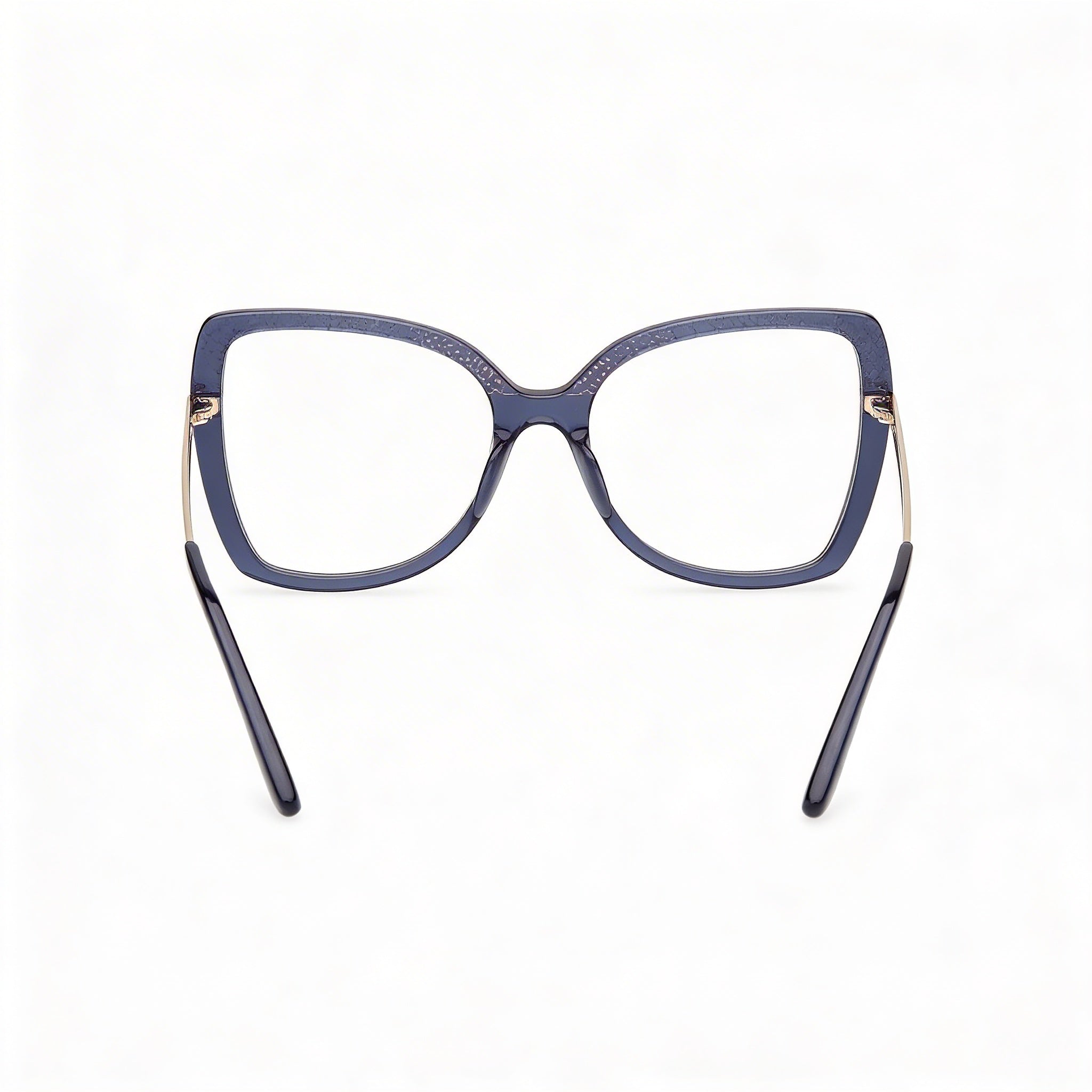 GUESS Gu50245 Women's Plastic Frame Eyewear with Shiny Blue Pale Gold Frame, 54mm Lens Width, Photo 4